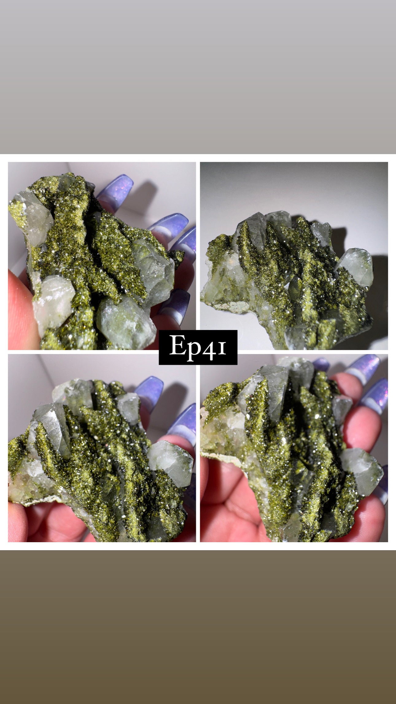 Epidote Quartz Specimen