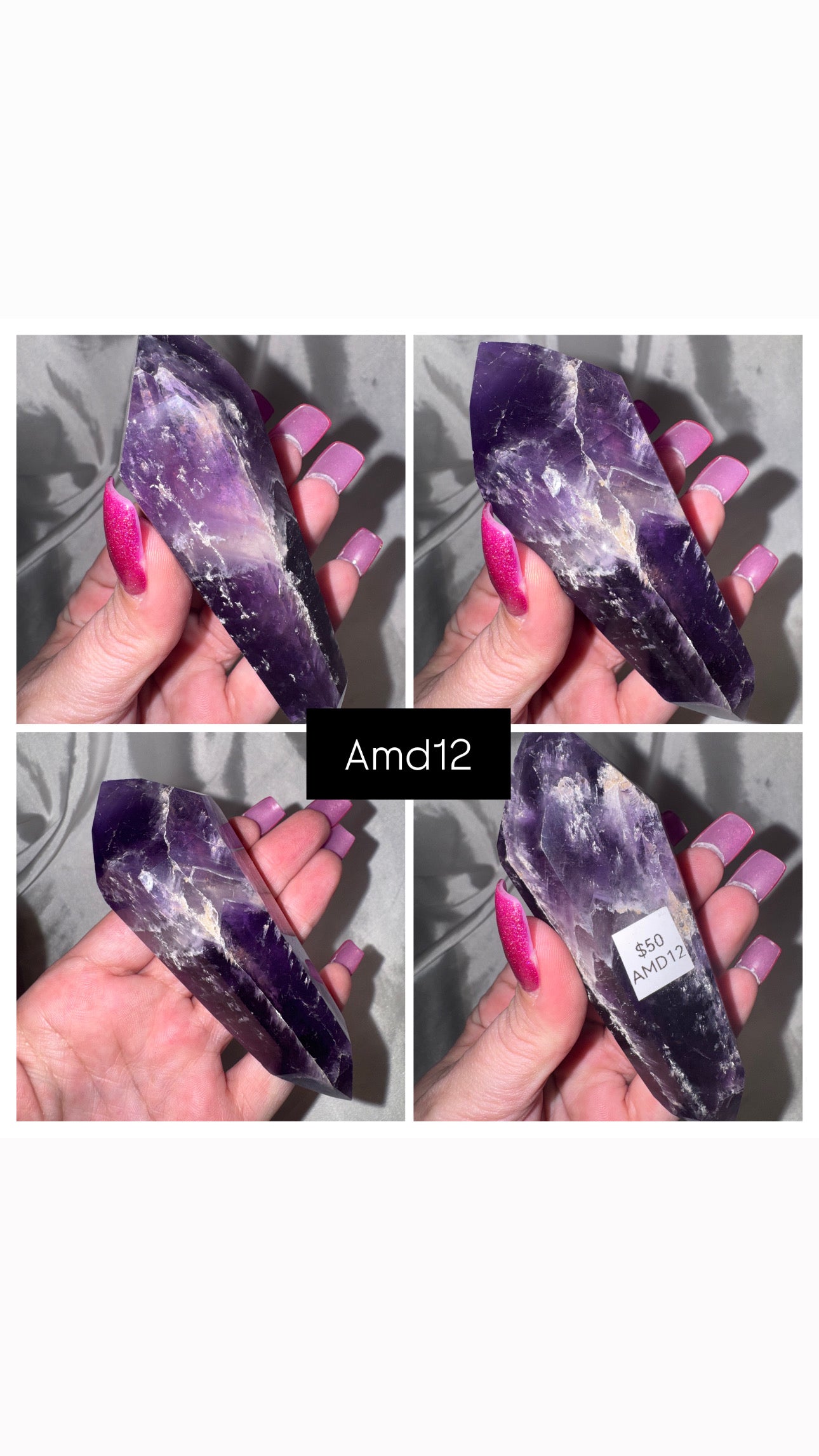 Phantom Amethyst Double Terminated Point