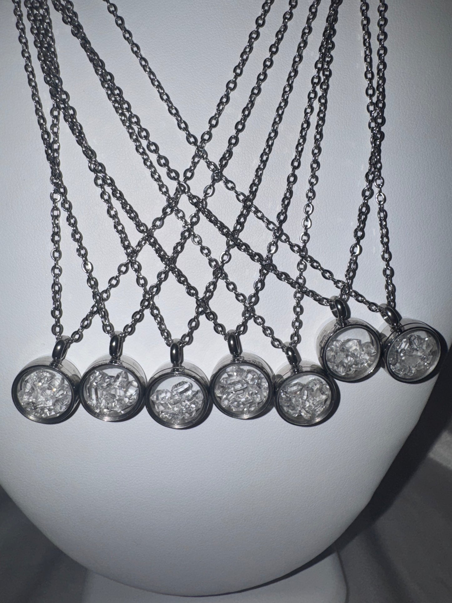 Herkimer Diamond Locket Necklace