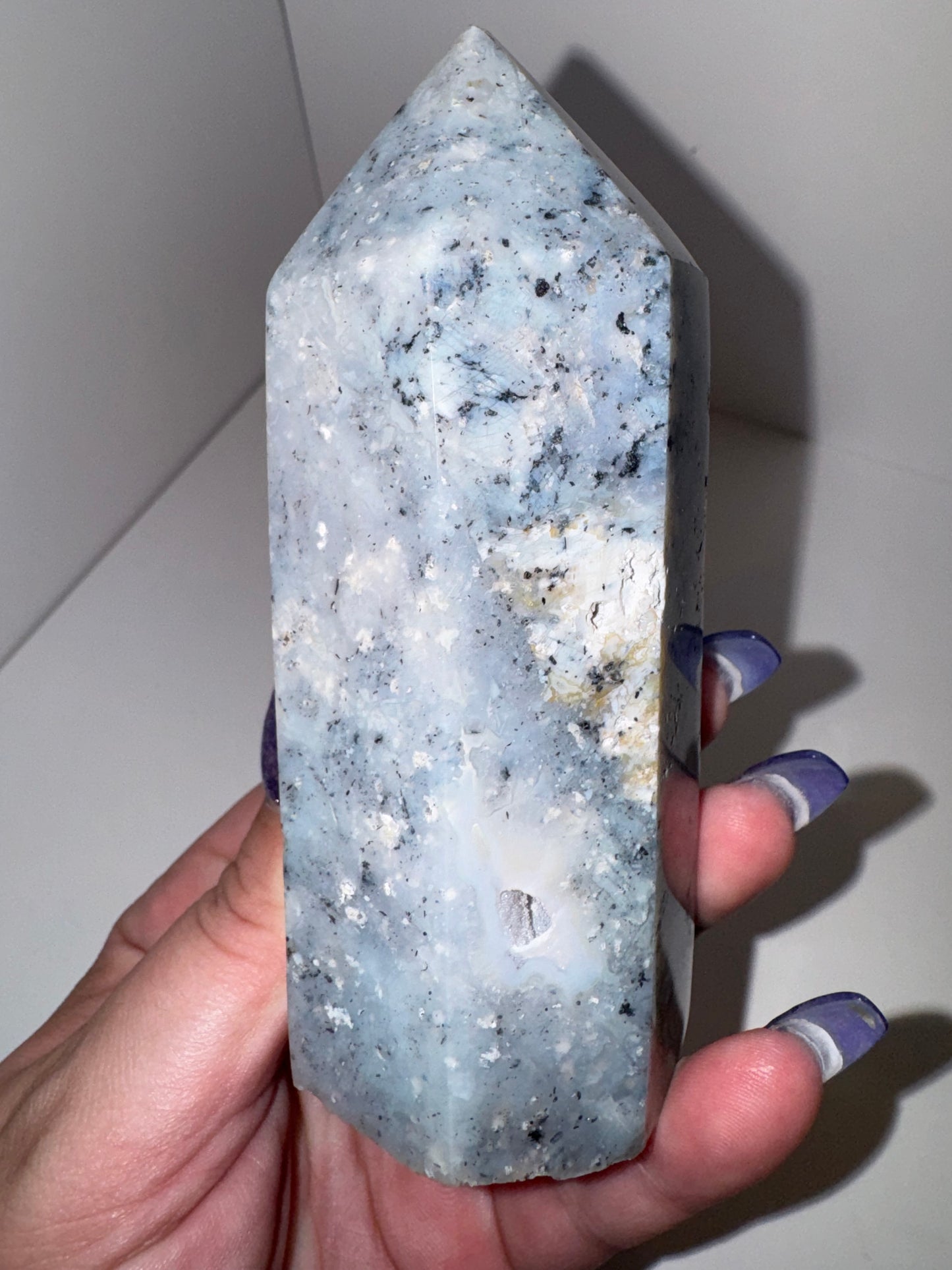 Dendritic Blue Opal Large Tower