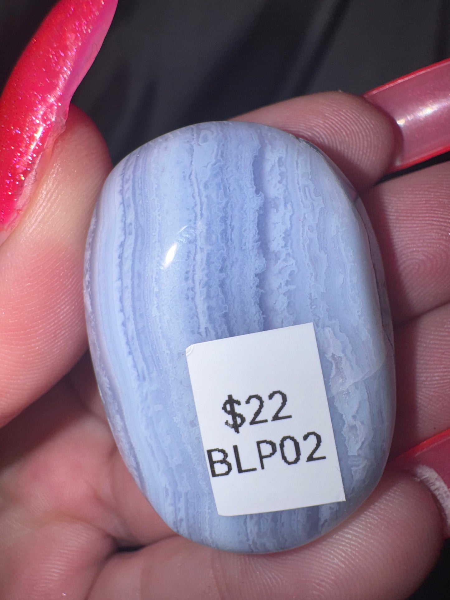 Blue Lace Agate Palmstone (last one!)