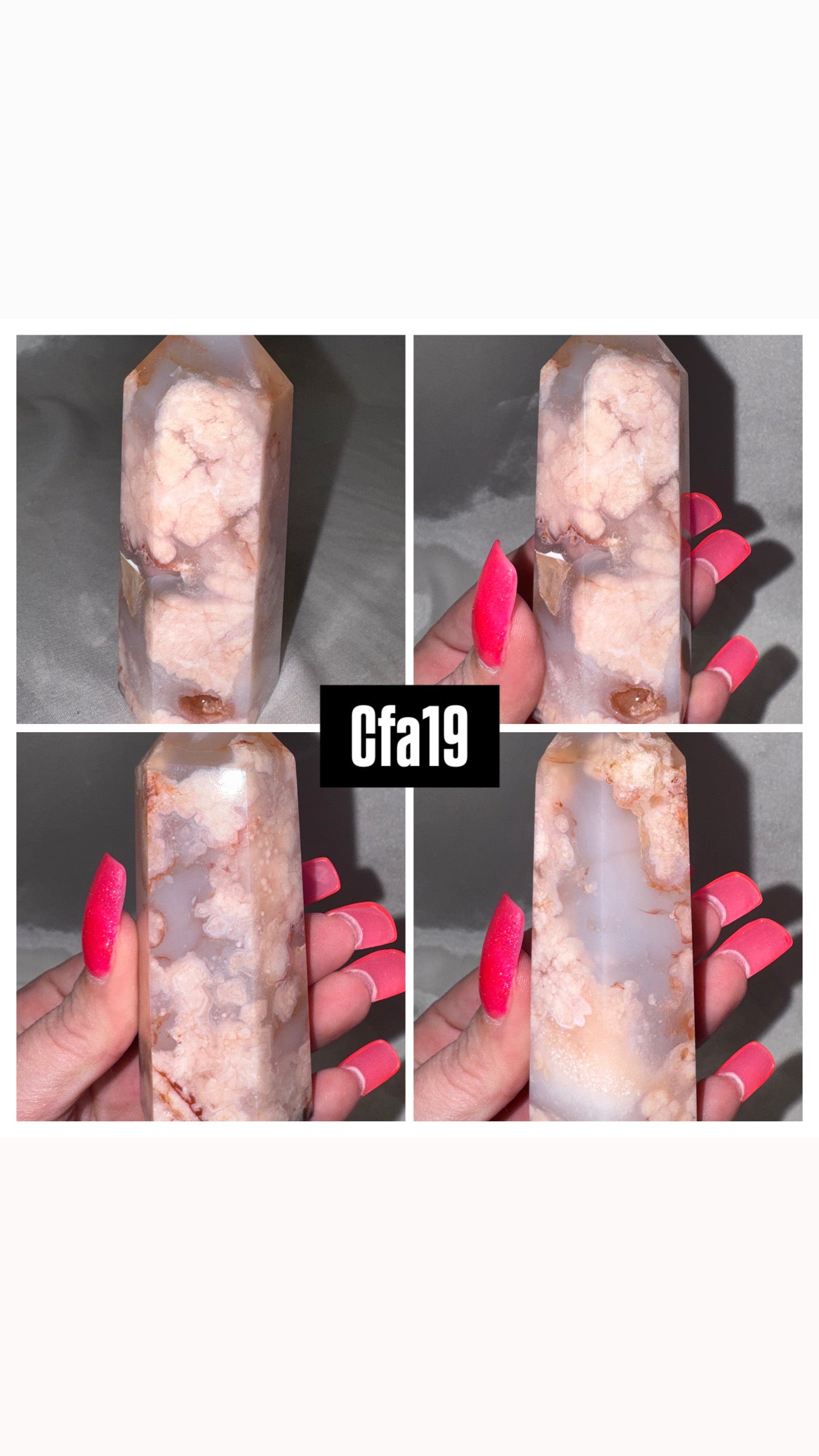 Carnelian Flower Agate Tower/Freeform