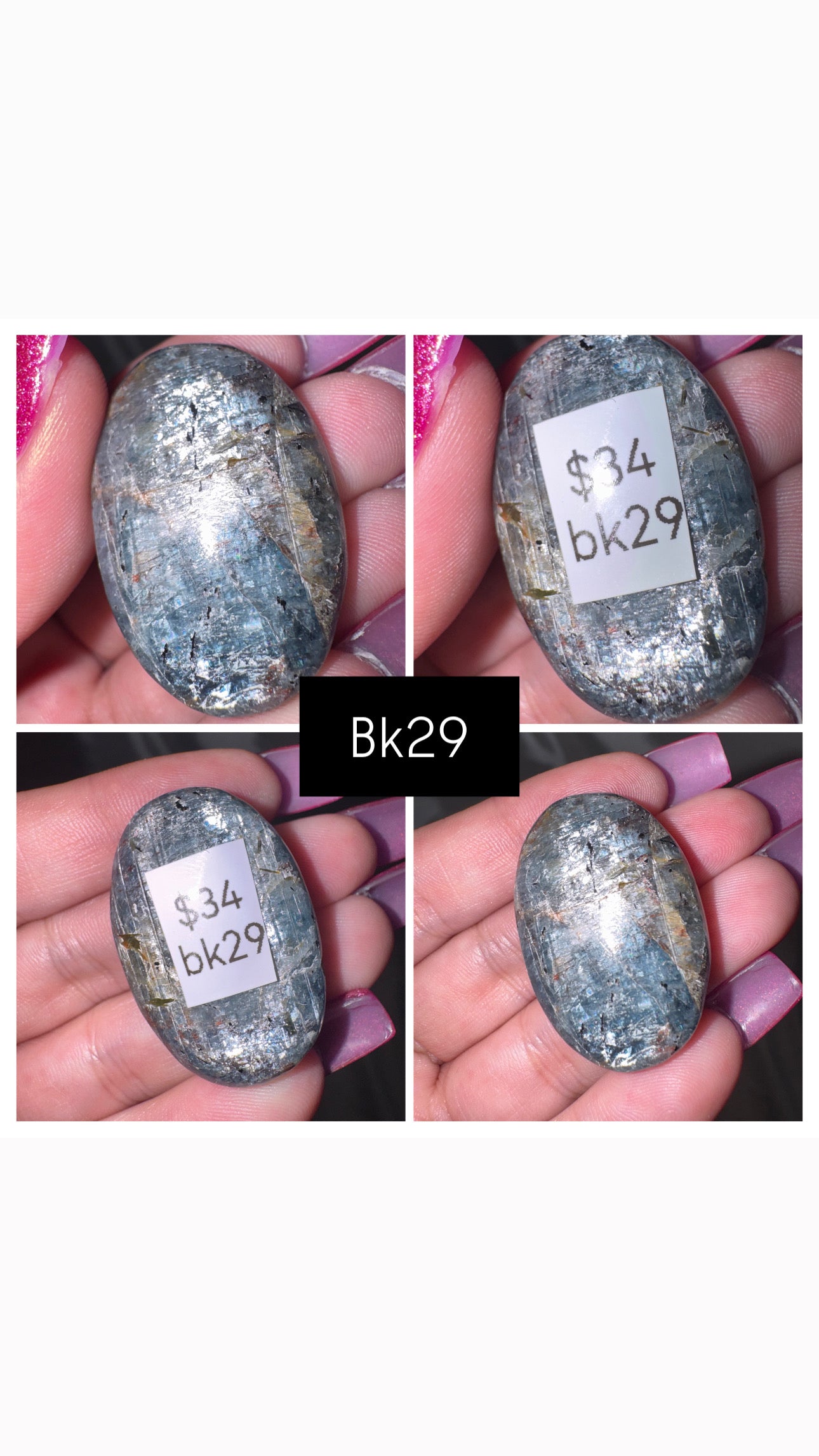Blue Kyanite AA Palmstone