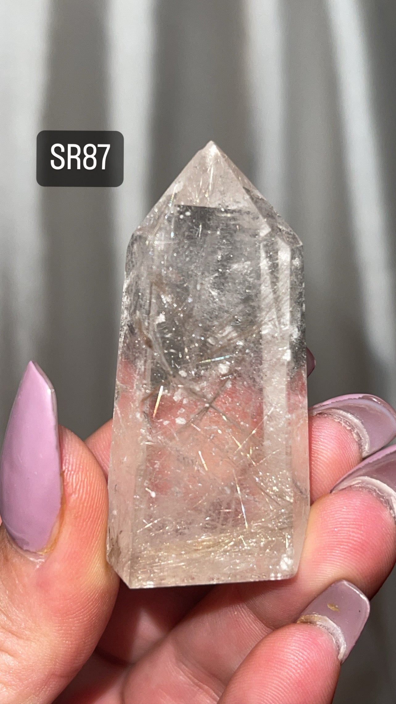 Silver Rutile Quartz AAA Tower