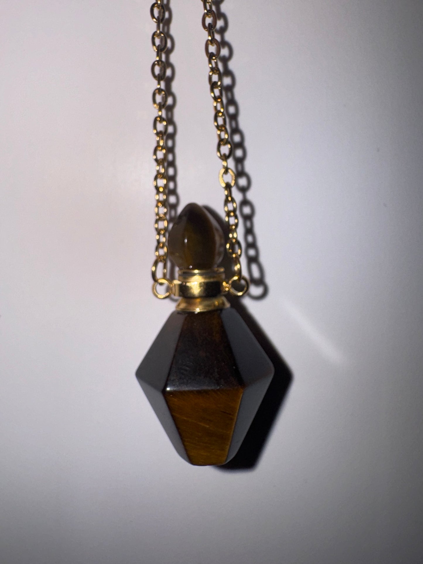 Tigers Eye Bottle Necklace