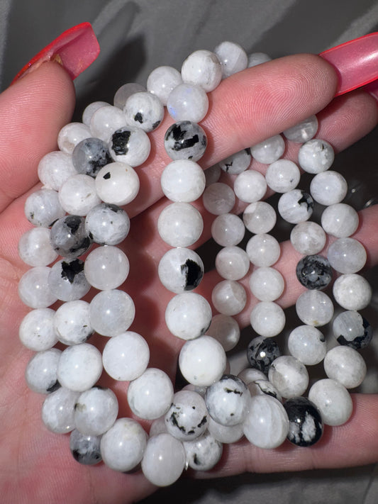 Rainbow Moonstone 8mm Bracelet