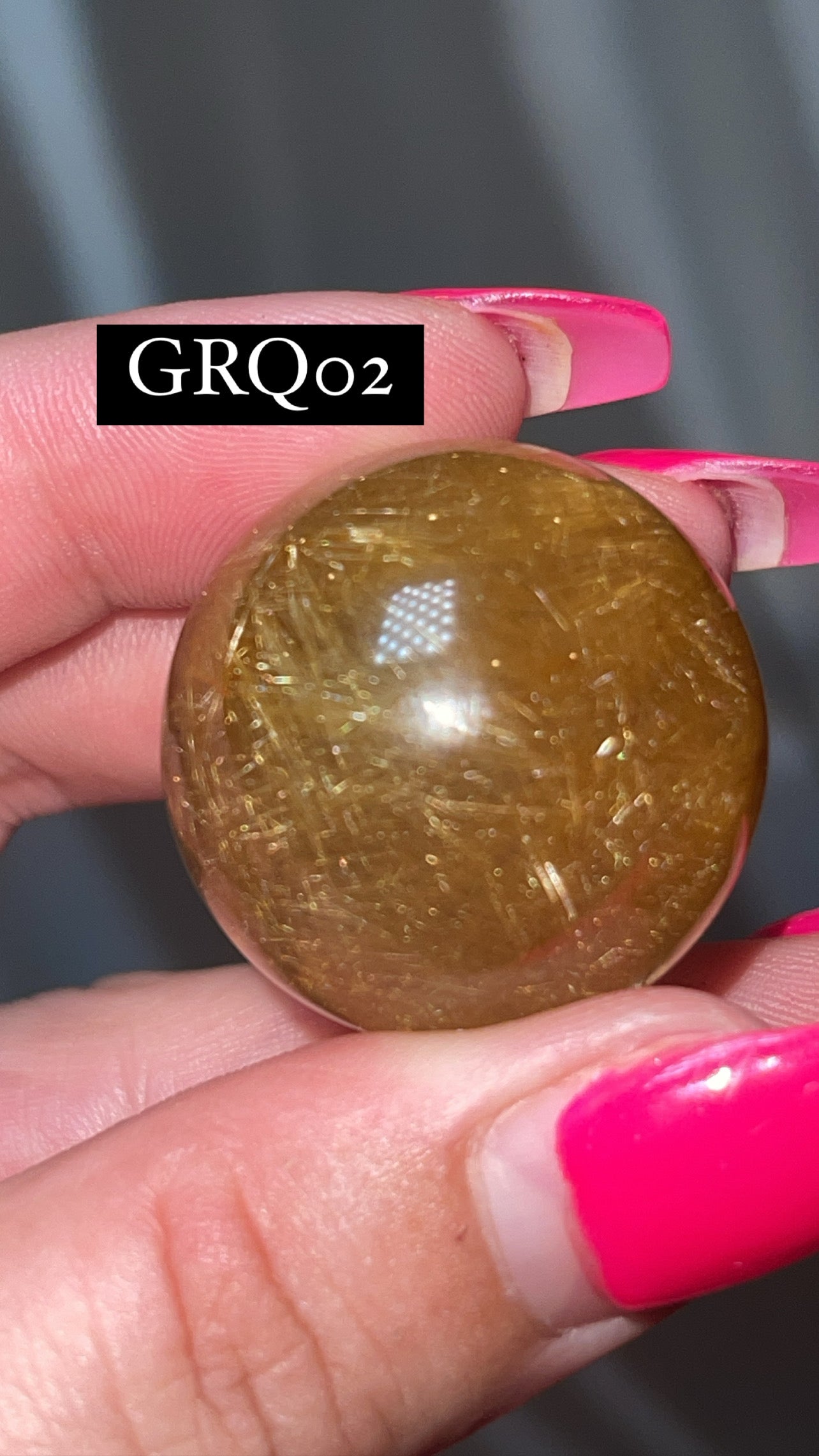 Gold Rutile Quartz AAA Sphere