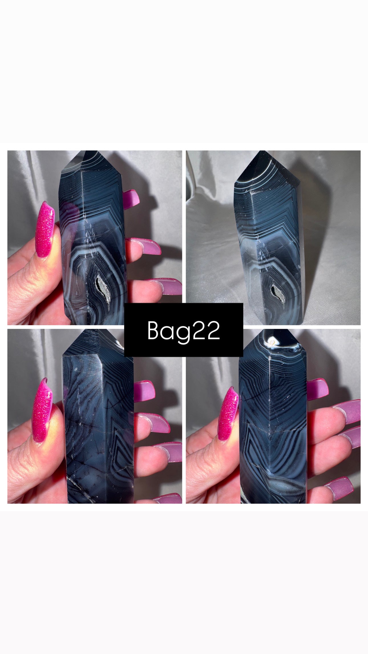 Black Banded Agate Tower