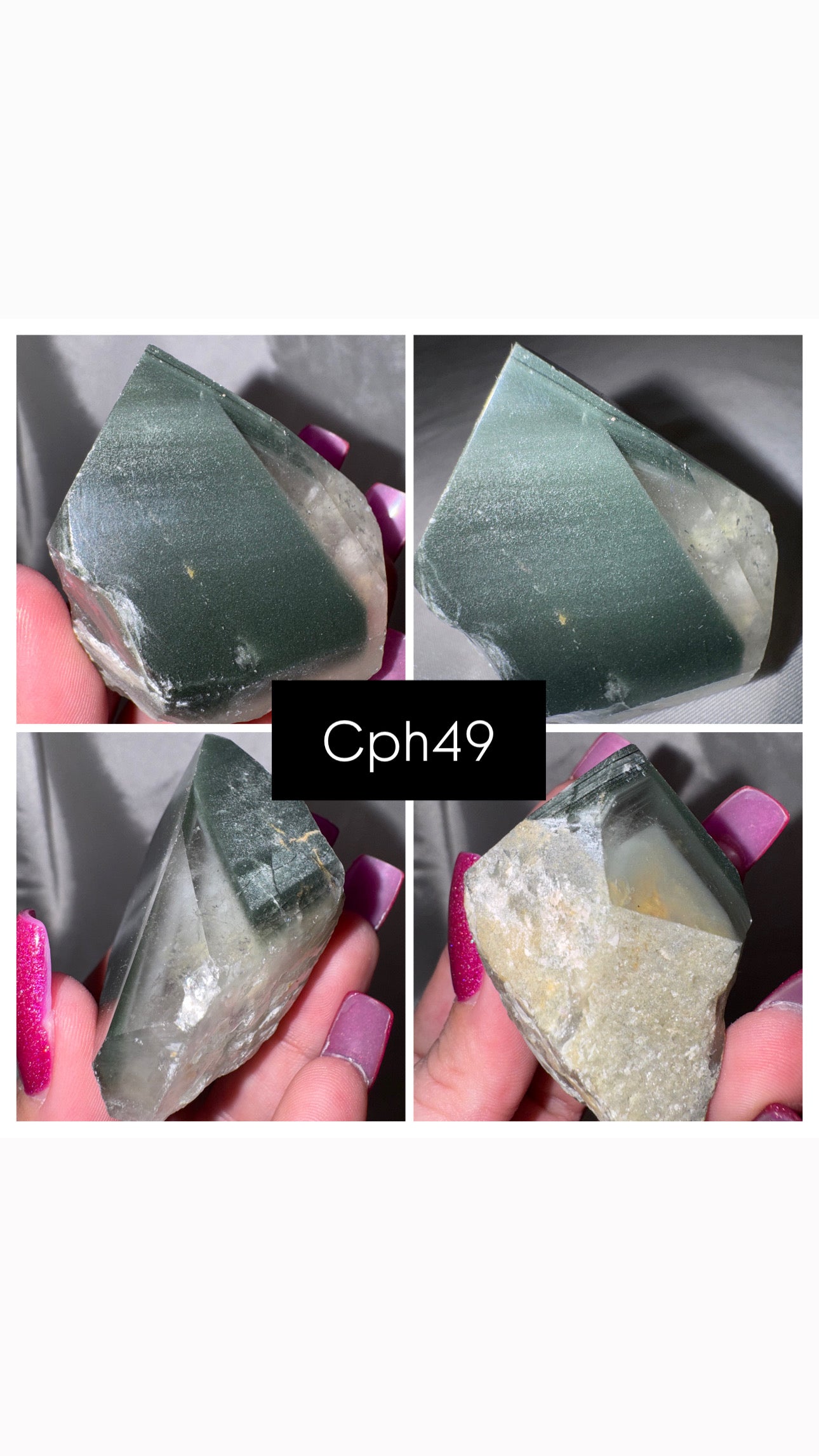Chlorite Phantom Quartz AAA Raw Tower