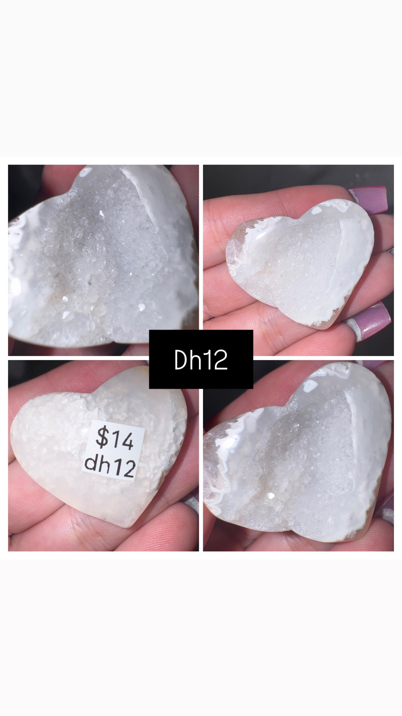 Druzy Agate Heart