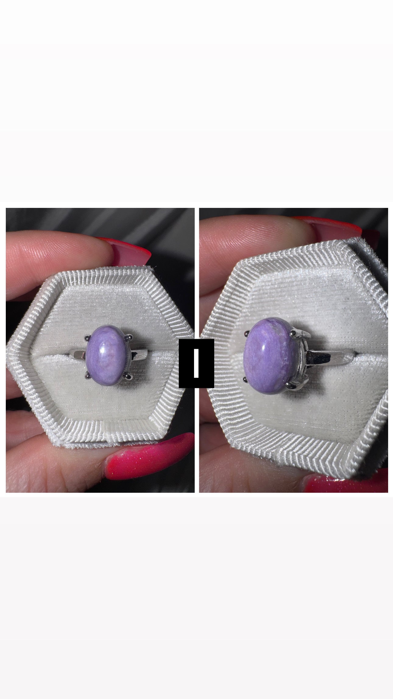 Charoite Adjustable Ring