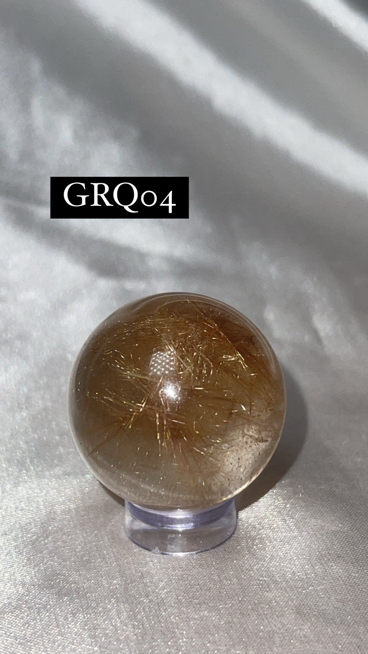 Gold Rutile Quartz AAA Sphere