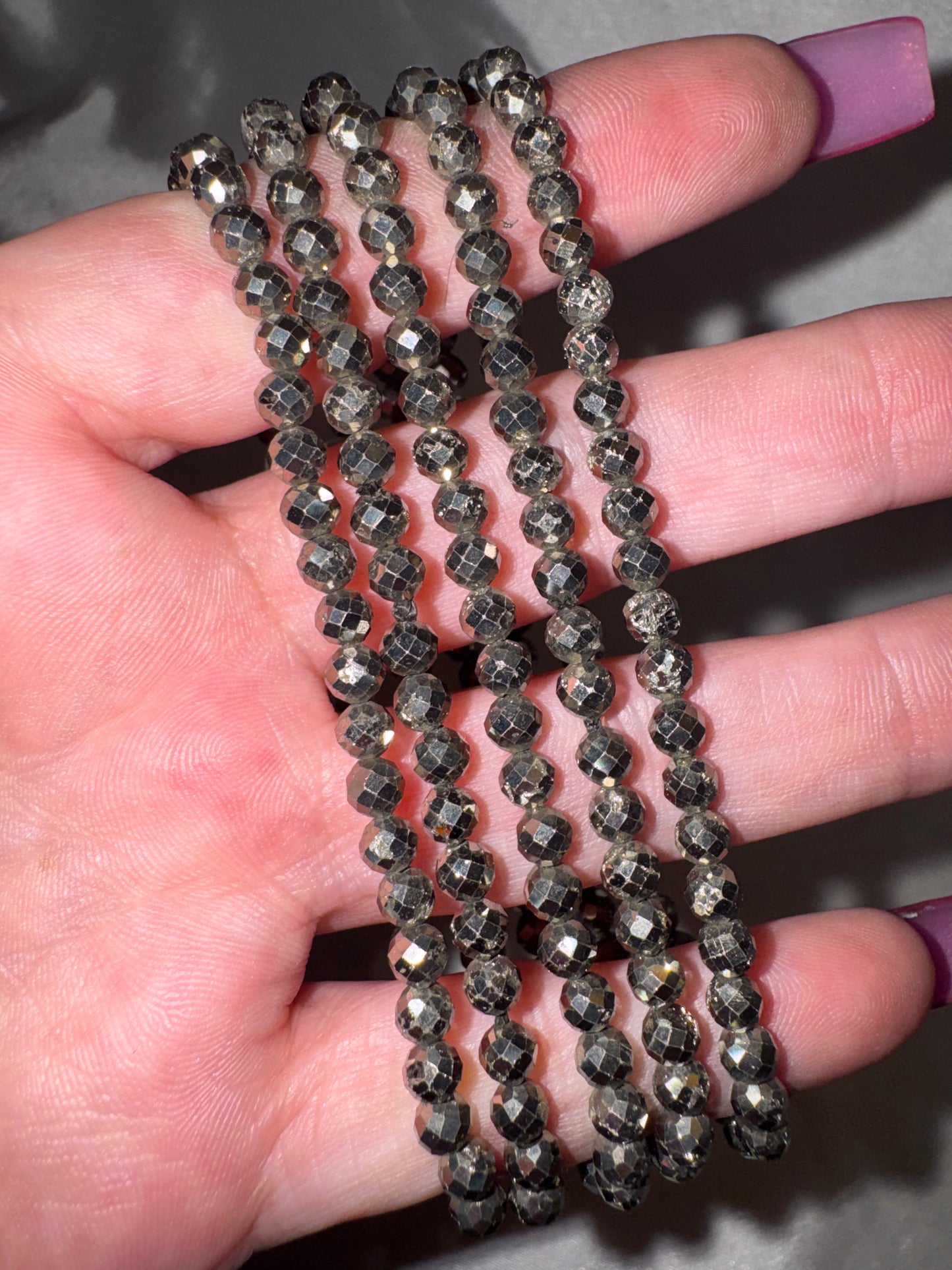 Crystal Faceted Bracelet (4mm)