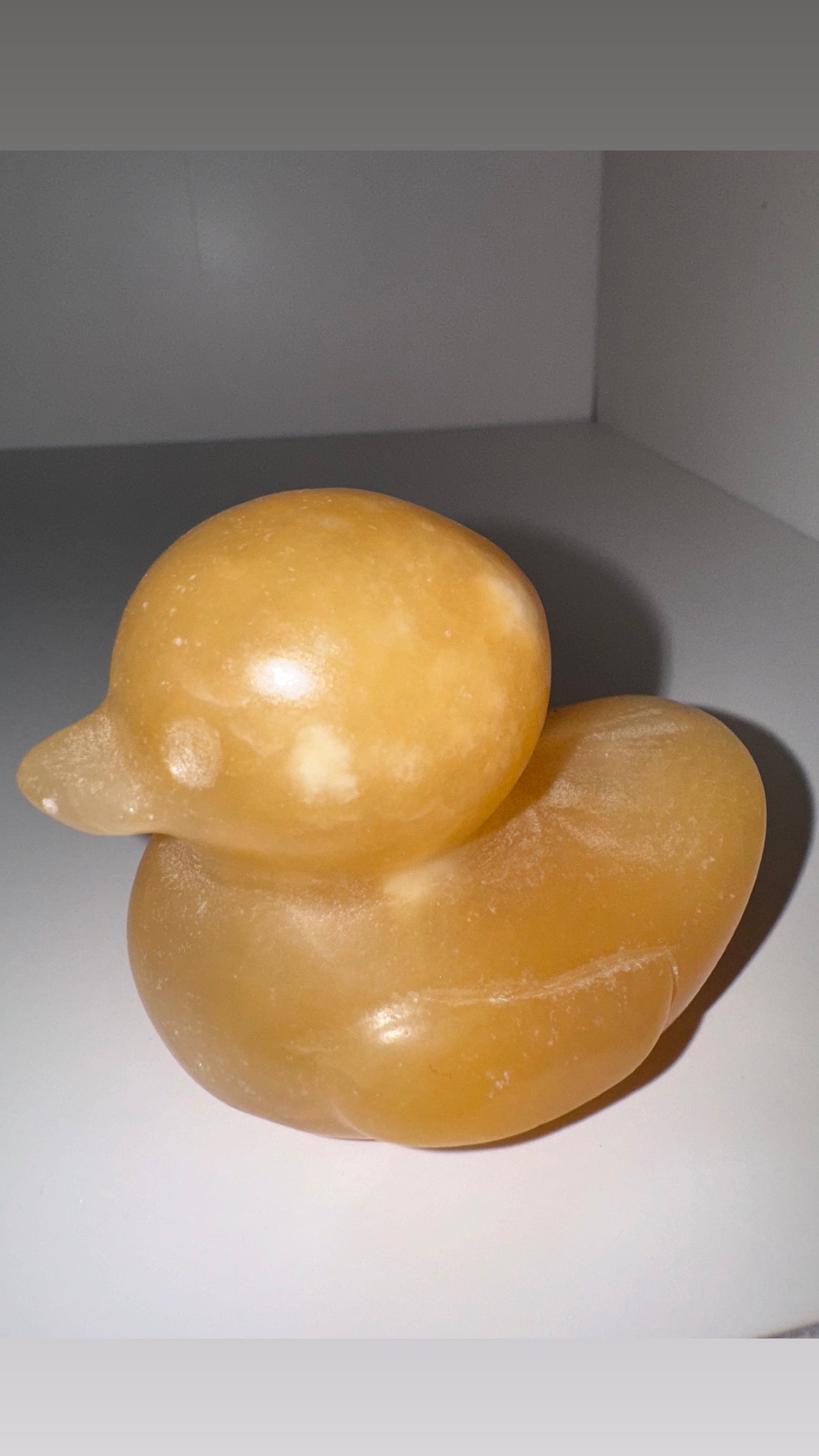 Orange Calcite Large Duck