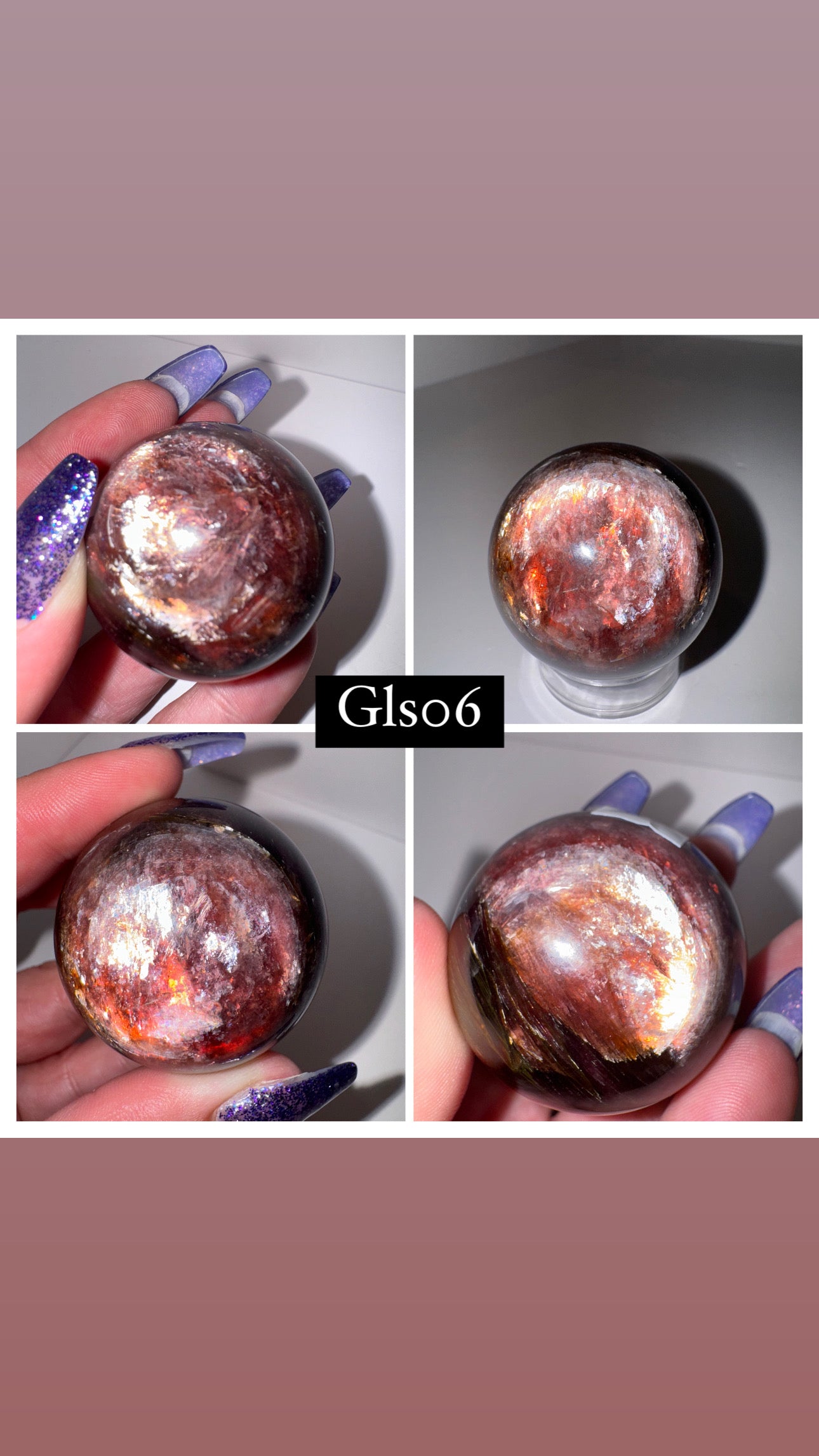 Gem Lepidolite AA Sphere