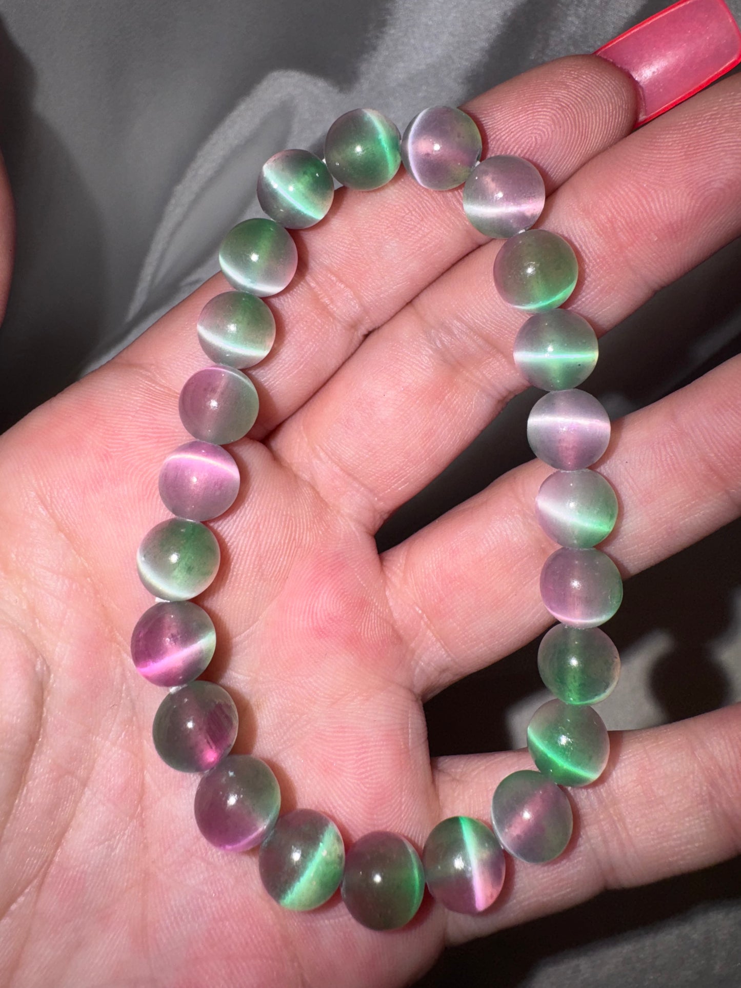 Colorful Dyed Selenite 8mm Bracelet