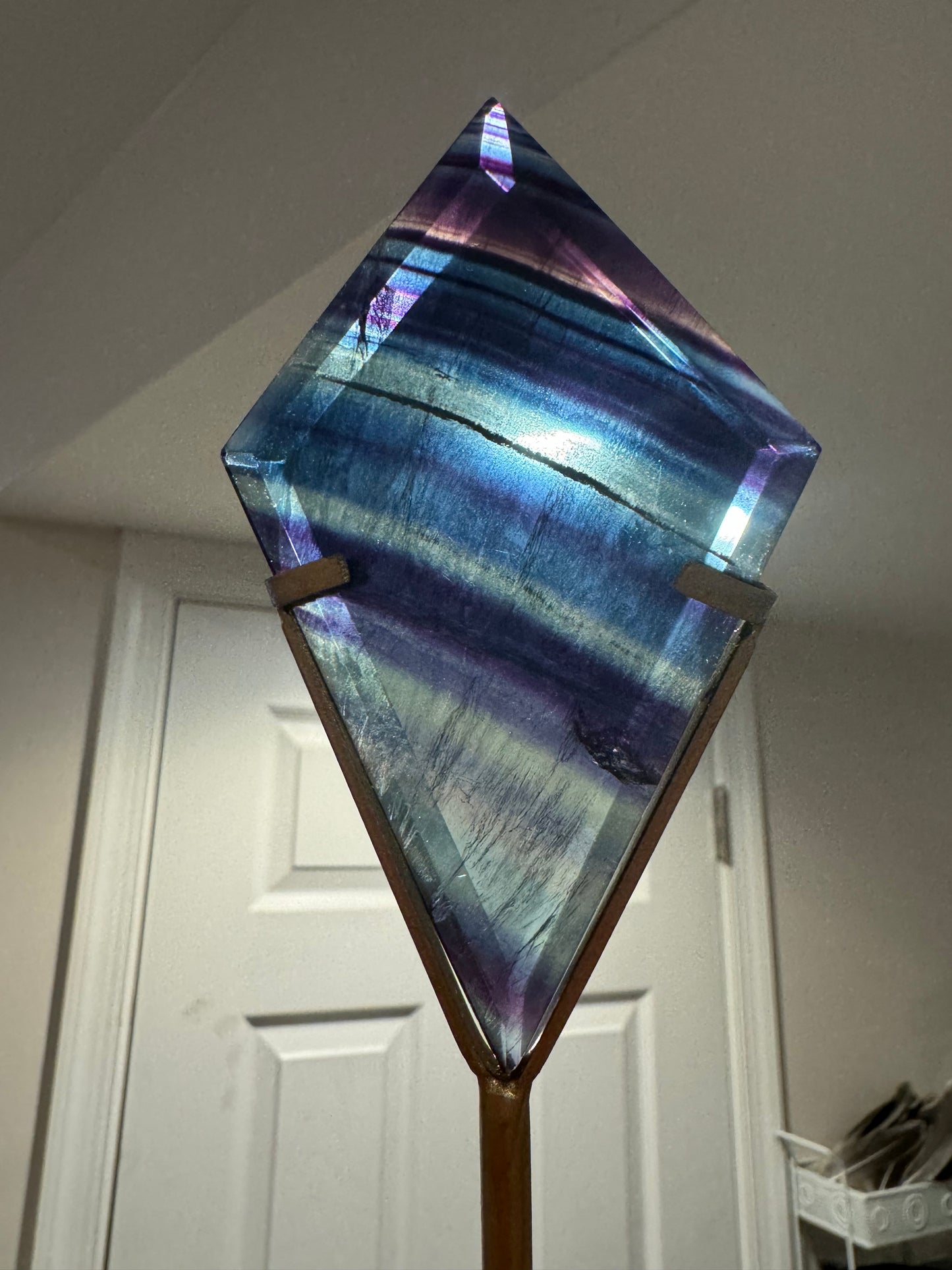 Fluorite Diamond on Stand AAA