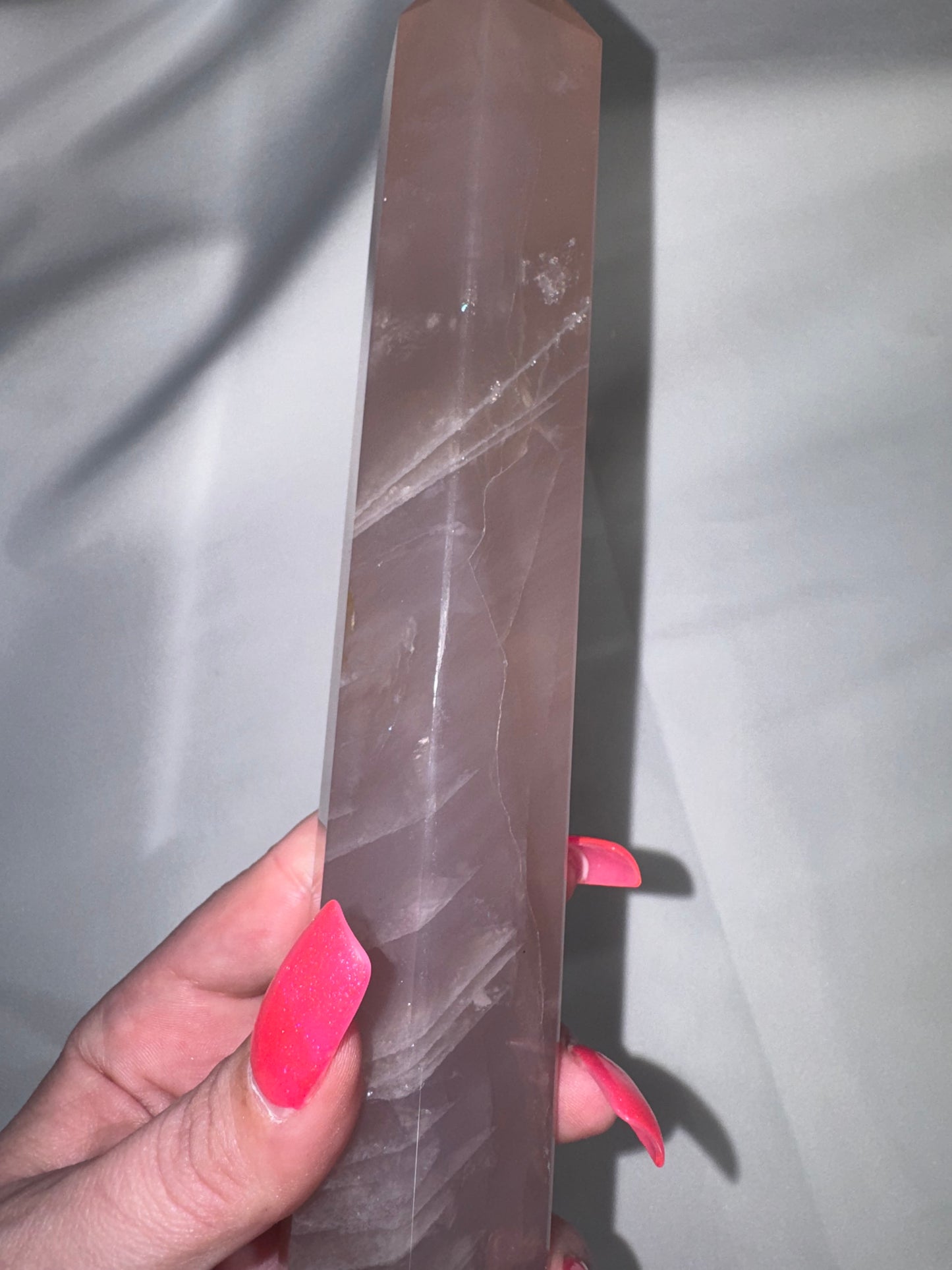 Lavender Rose Quartz AAA XL Tower
