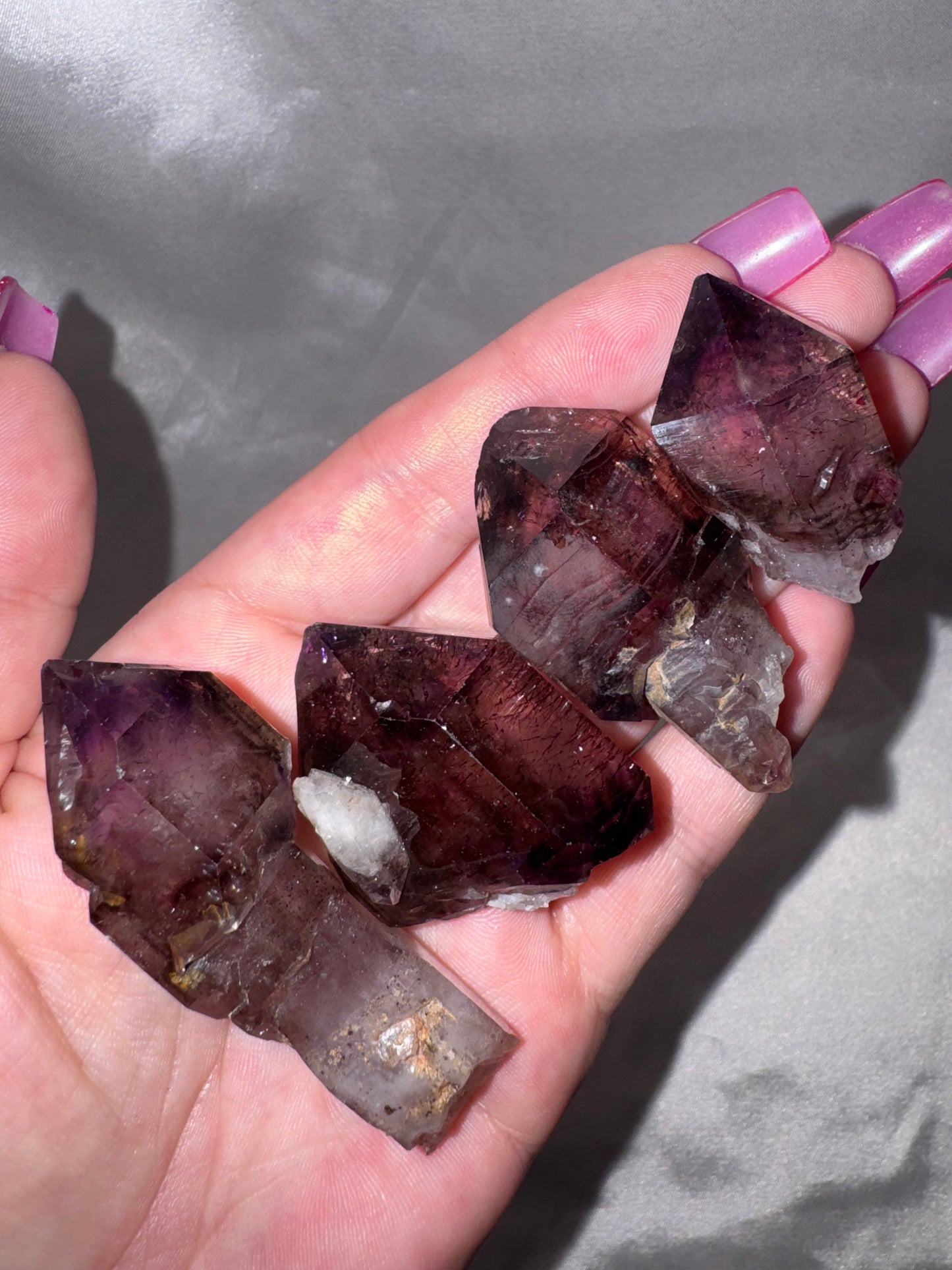 Namibian Amethyst with Lepidocrosite point