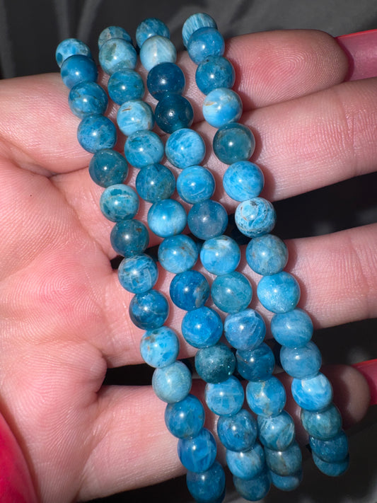 Blue Apatite AA 6mm Bracelet
