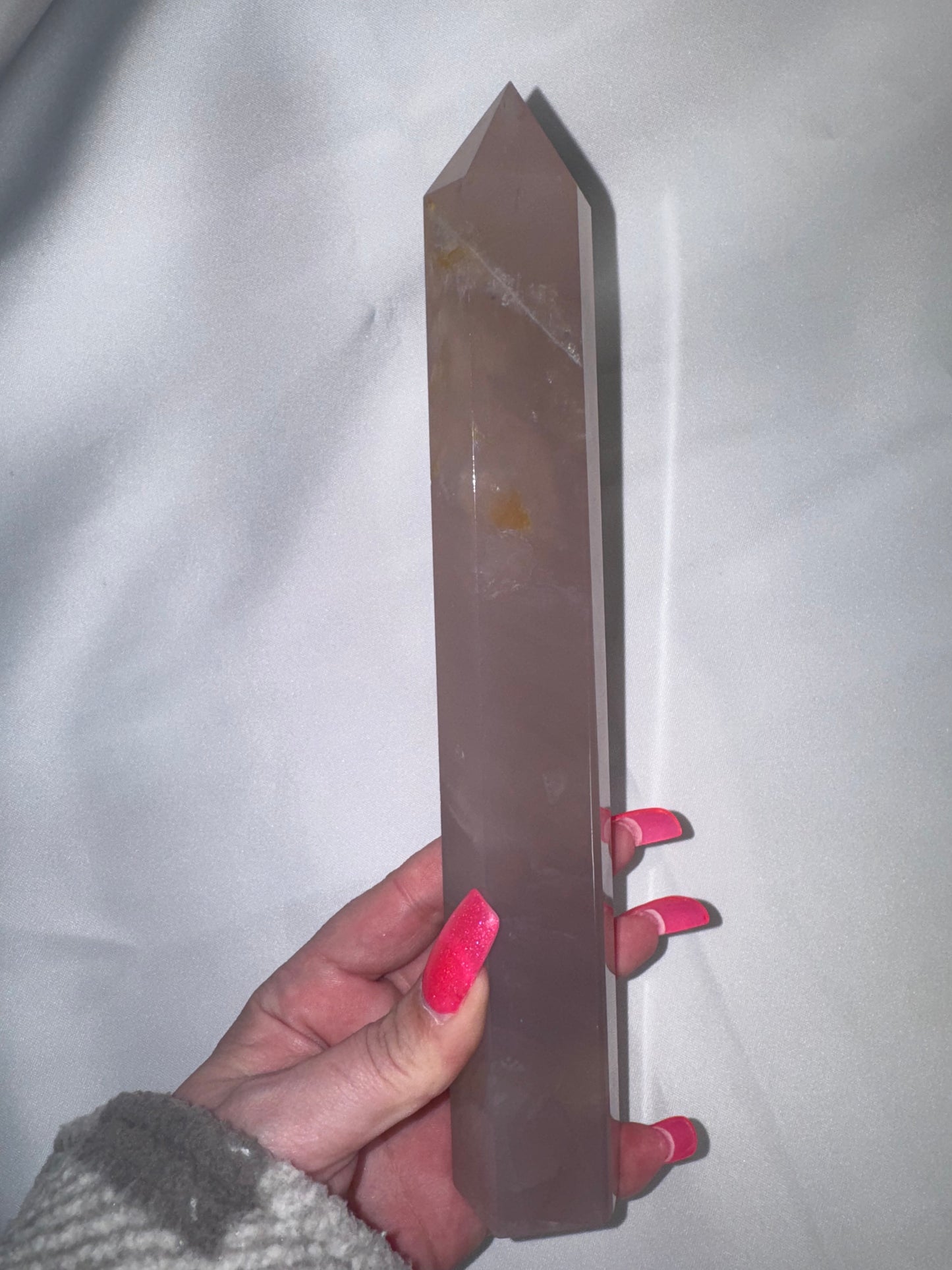 Lavender Rose Quartz AAA XL Tower