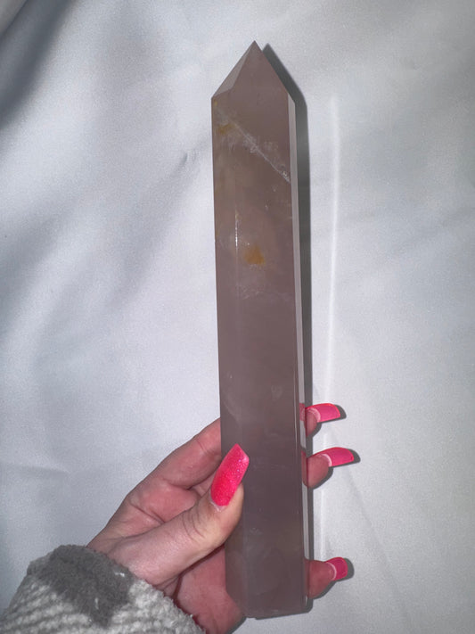 Lavender Rose Quartz AAA XL Tower