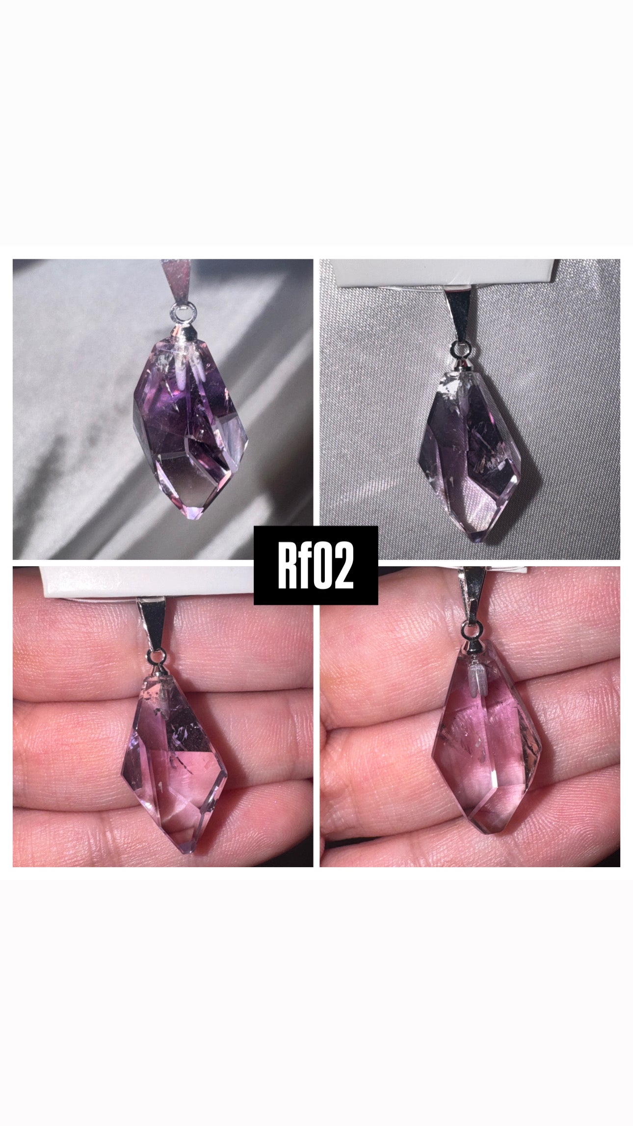 Rose De France Amethyst AAA 925 Pendant