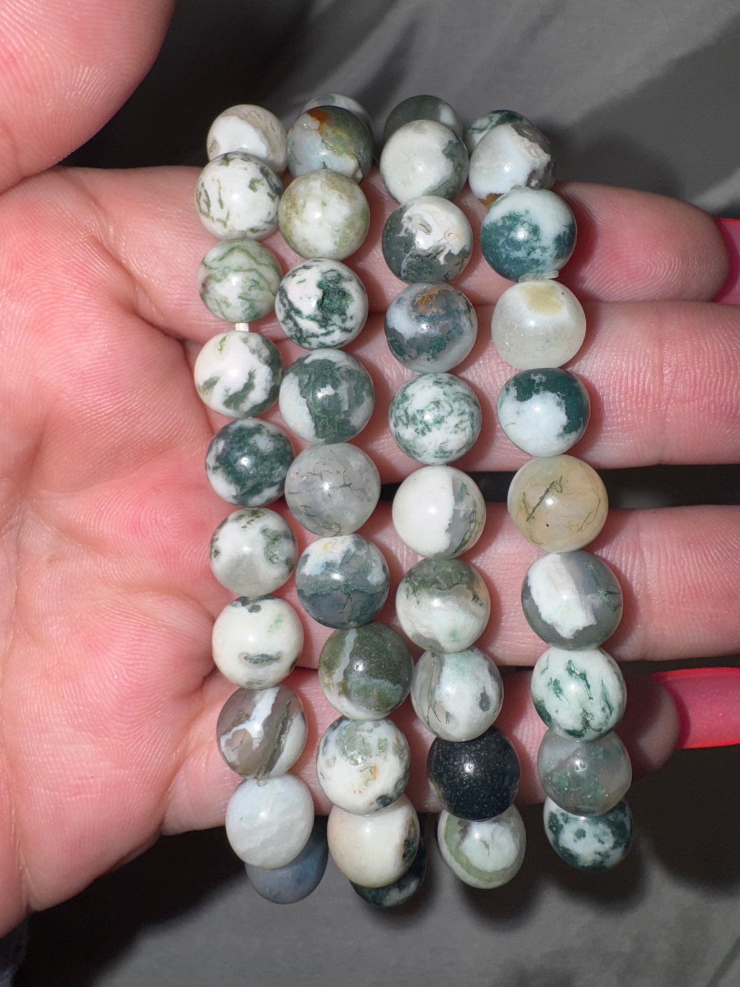 Moss Agate 8mm Bracelet