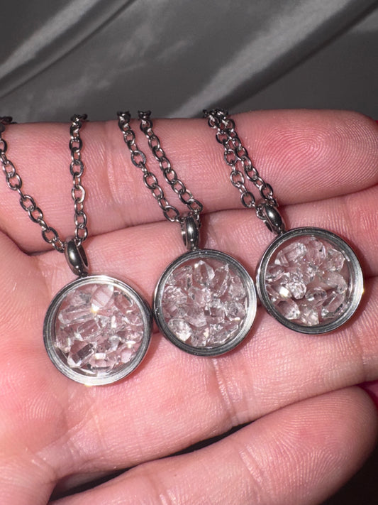 Herkimer Diamond Locket Necklace