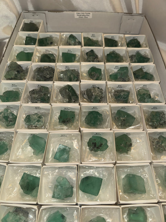 Green Cubic Fluorite Specimen