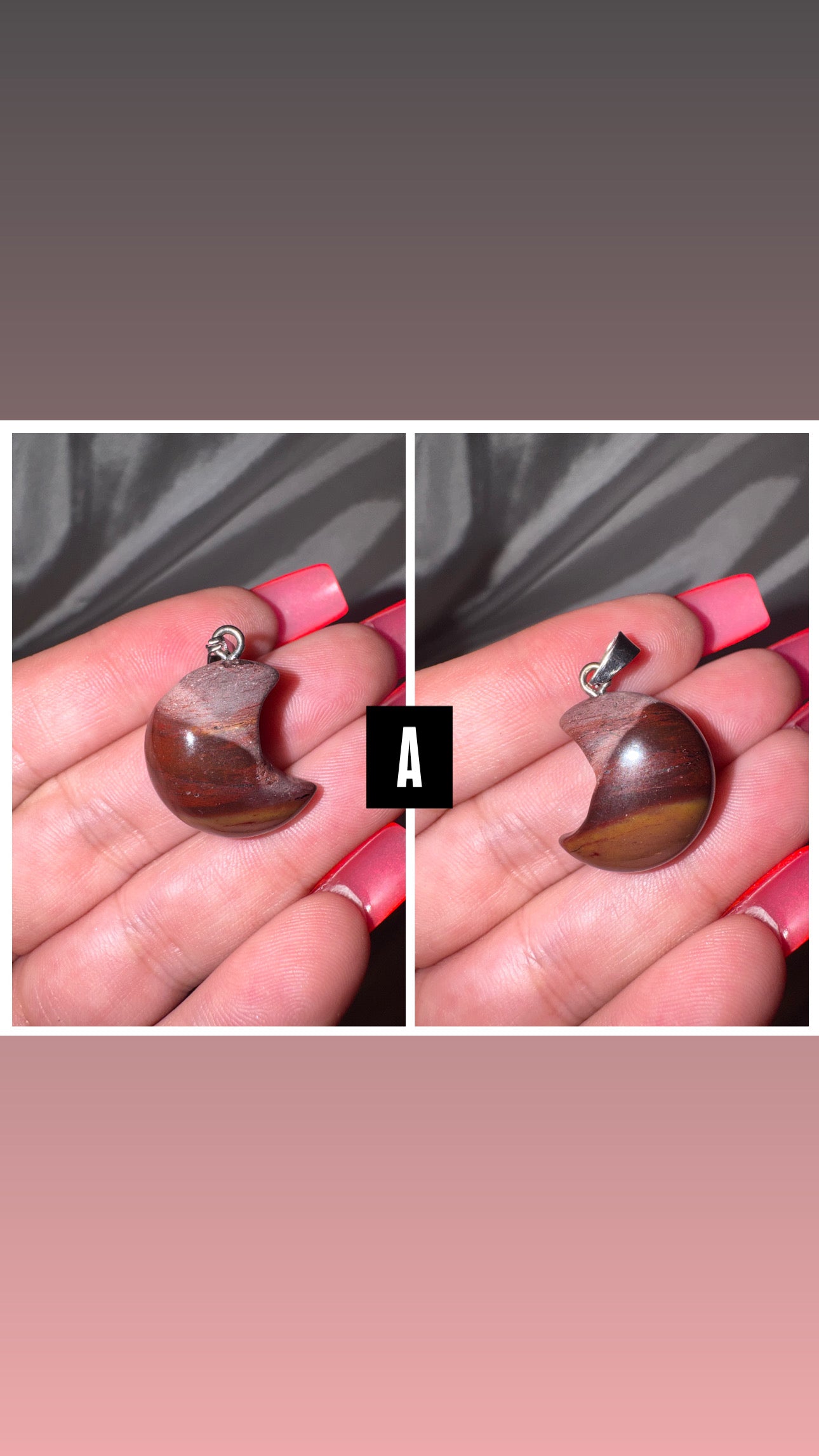 Mookaite Moon Pendant