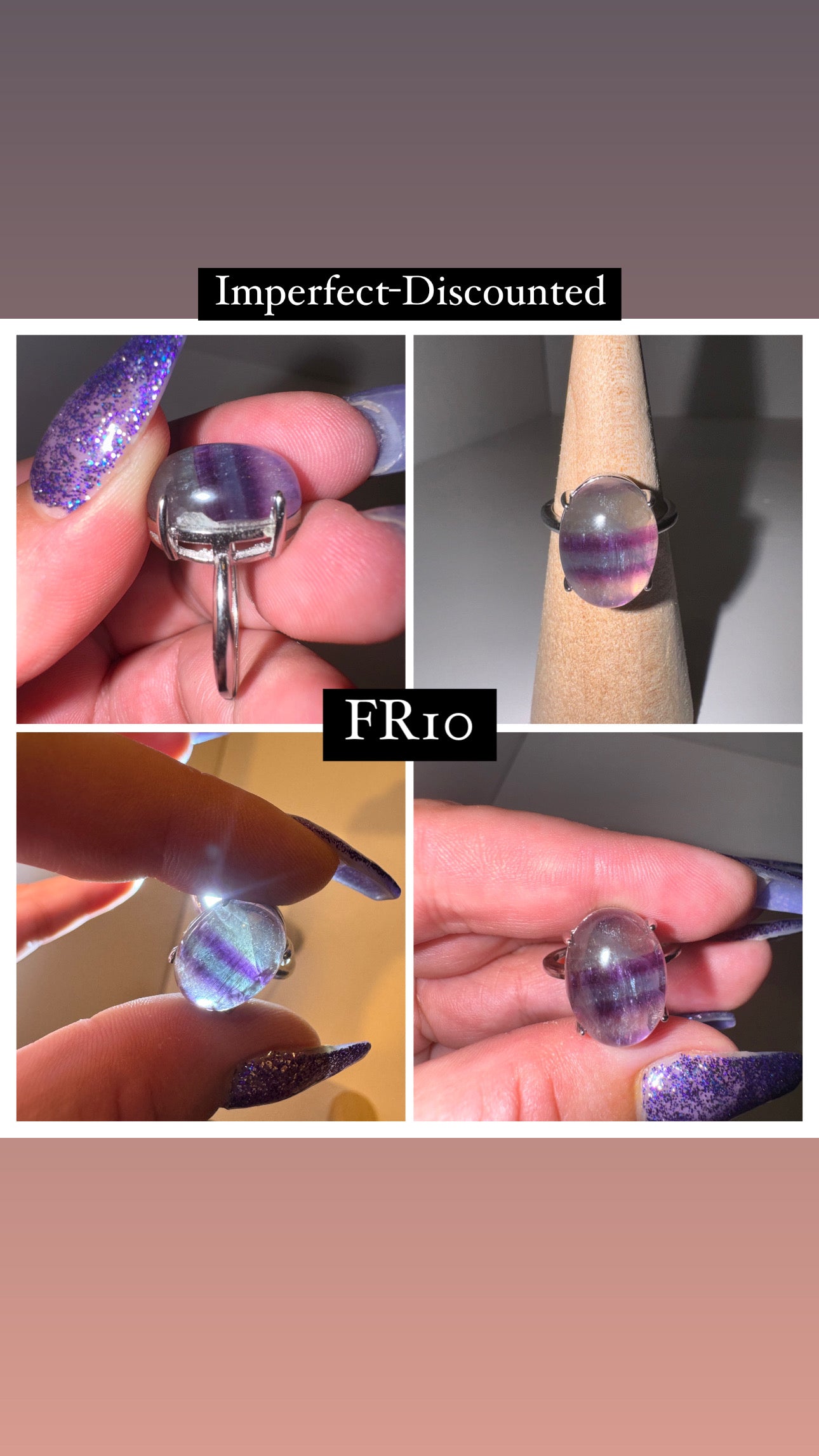 Fluorite Adjustable Ring