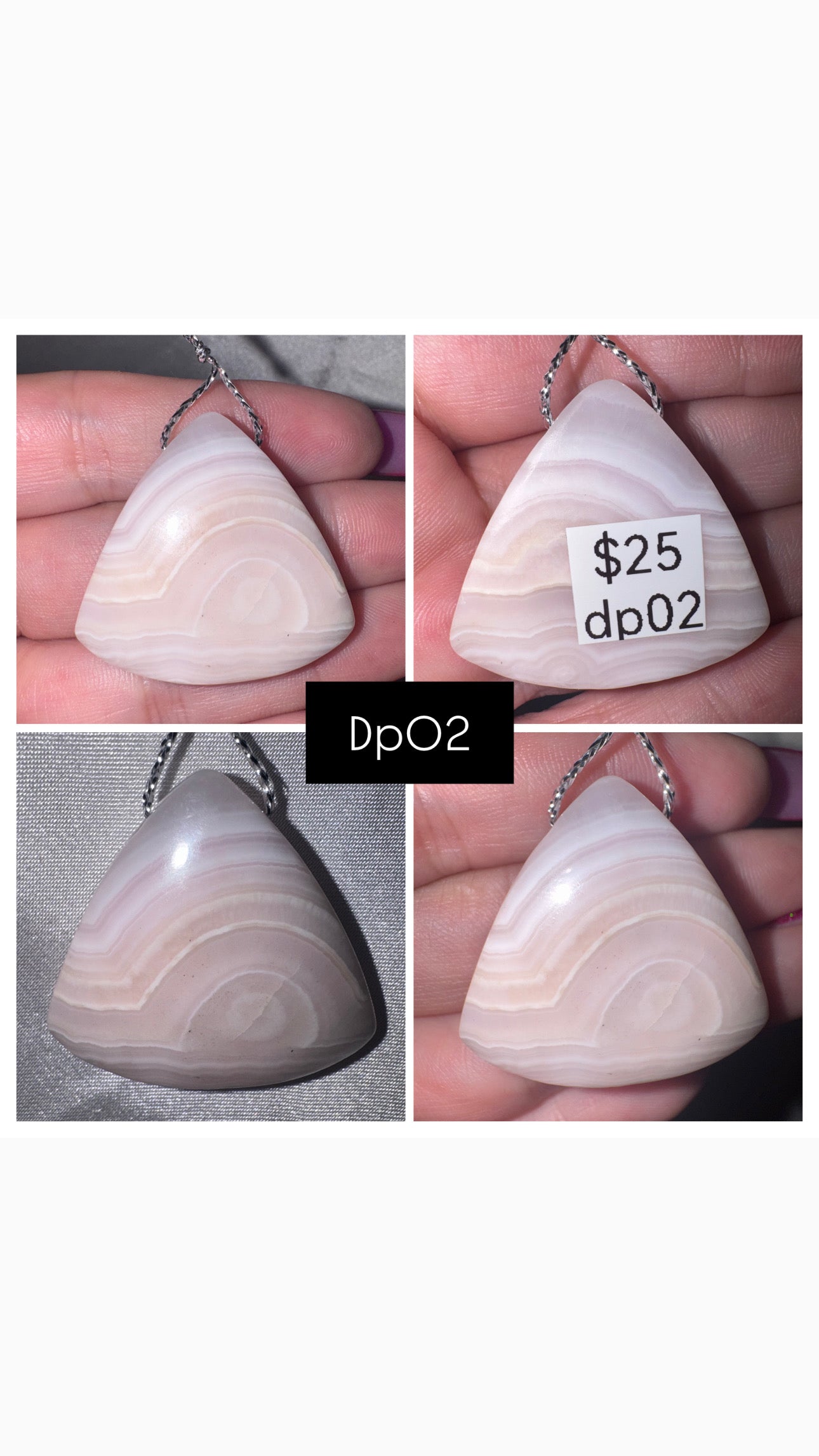 Large Drilled Crystal Pendant