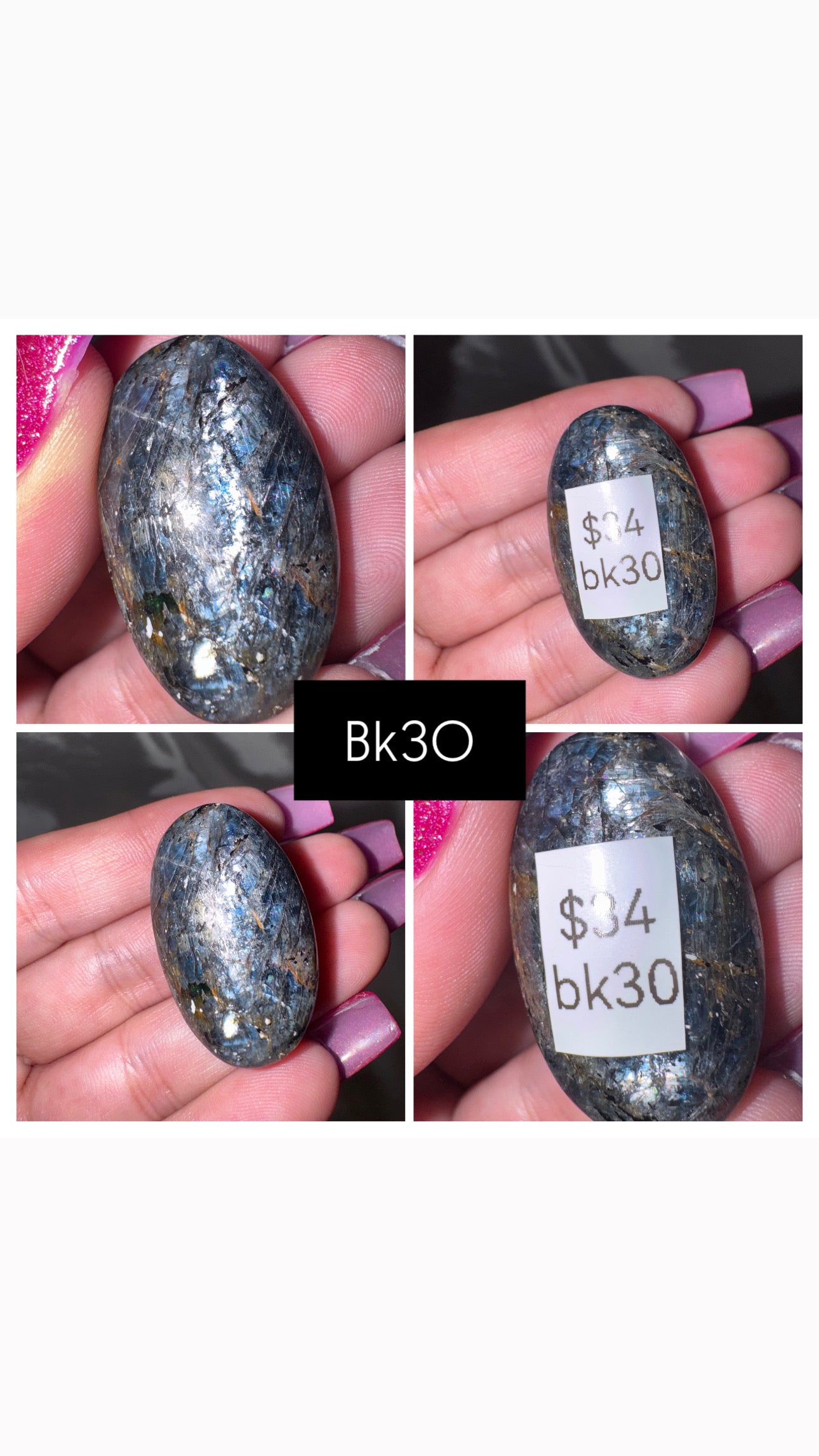 Blue Kyanite AA Palmstone