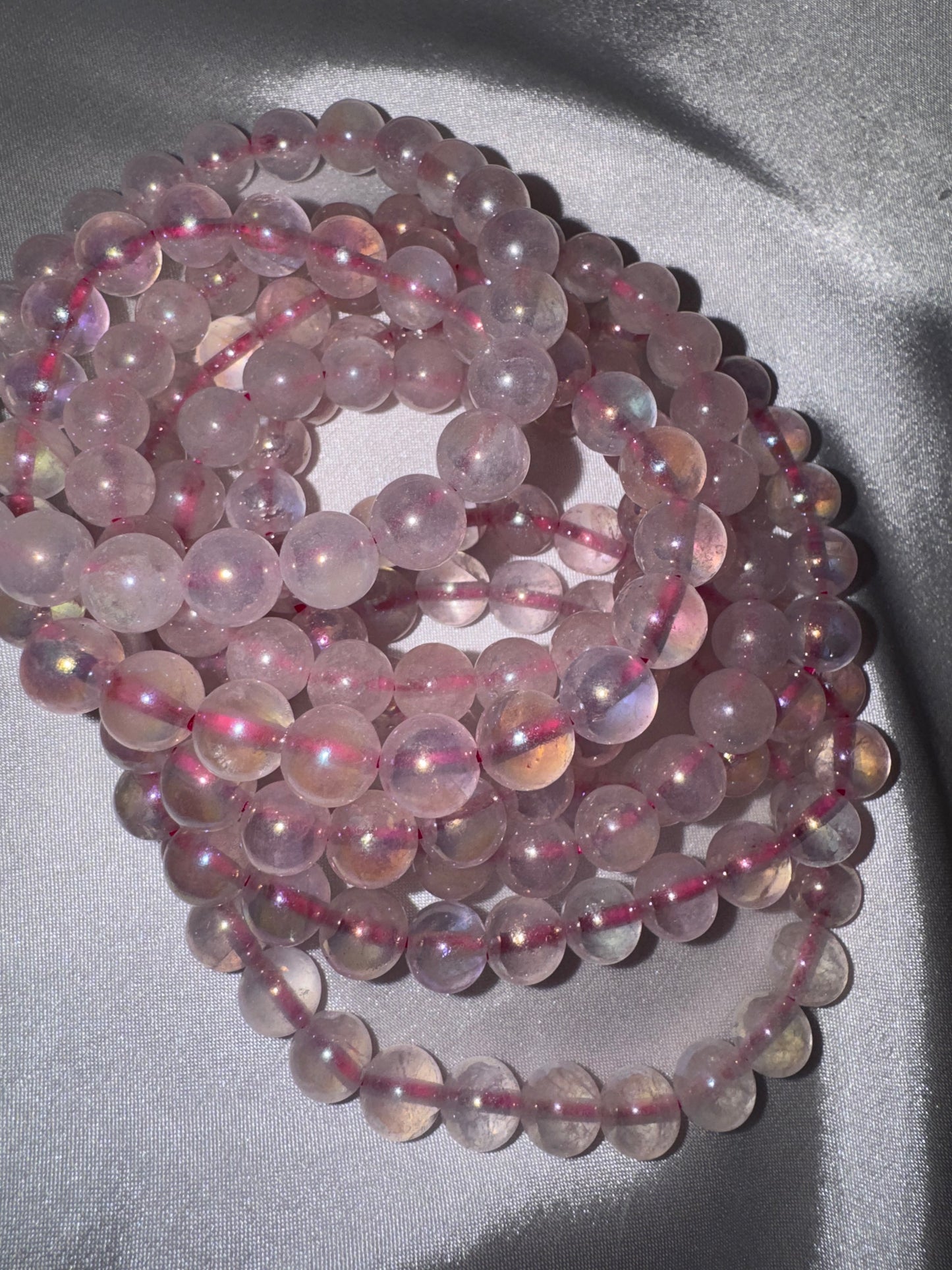 Aura Rose Quartz 8mm Bracelet