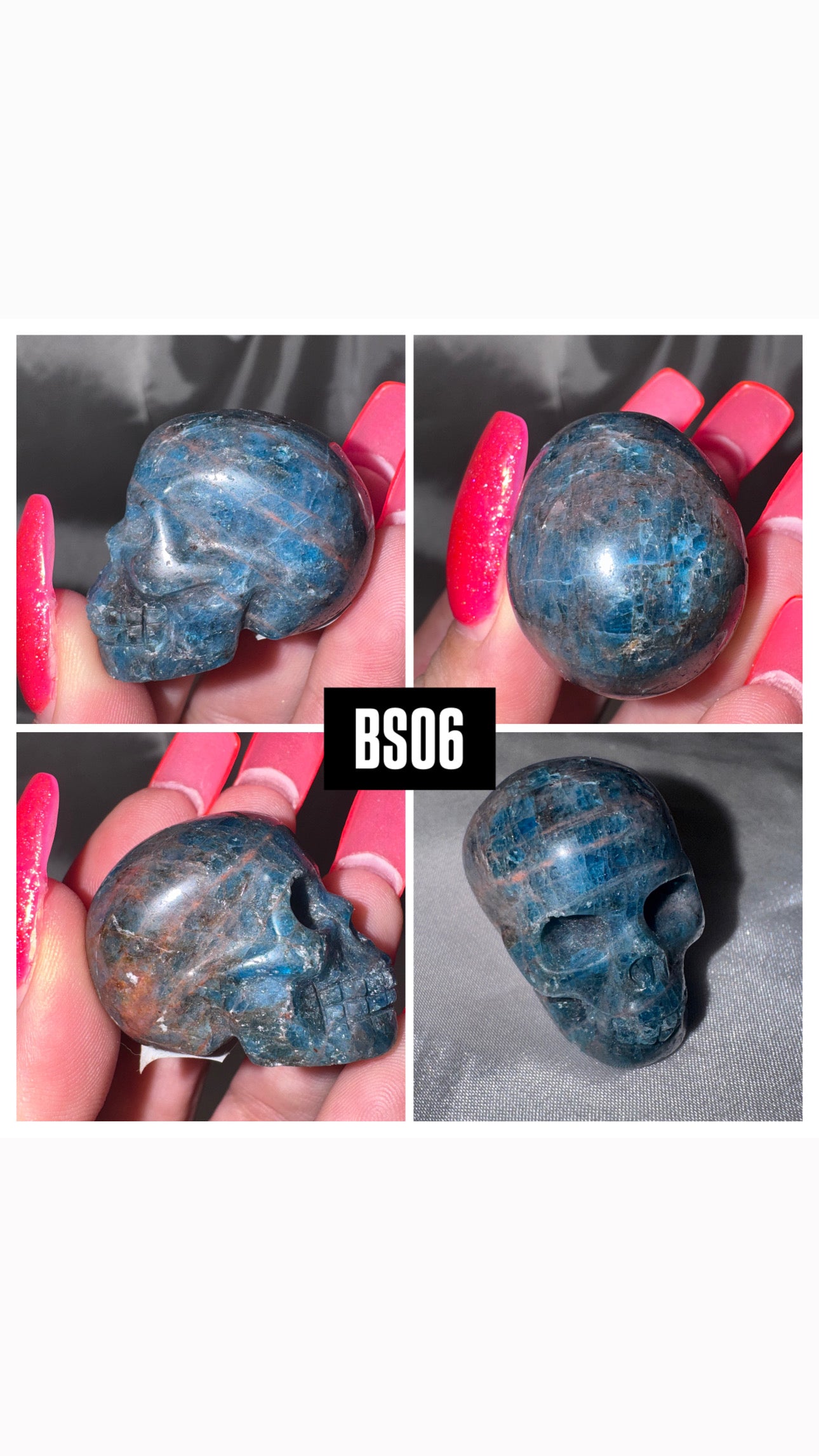 Blue Apatite Small Skull