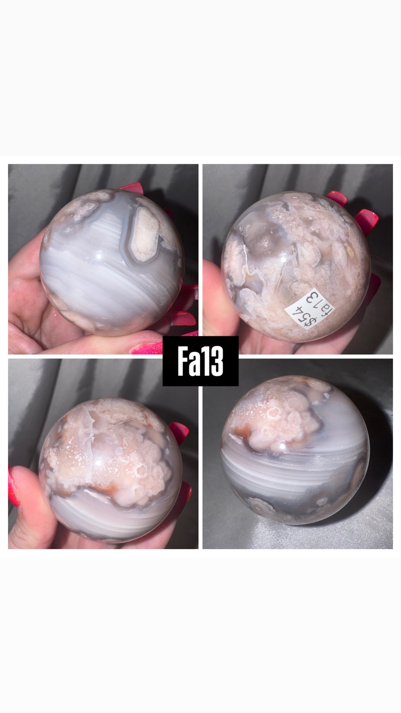 Flower Agate Sphere