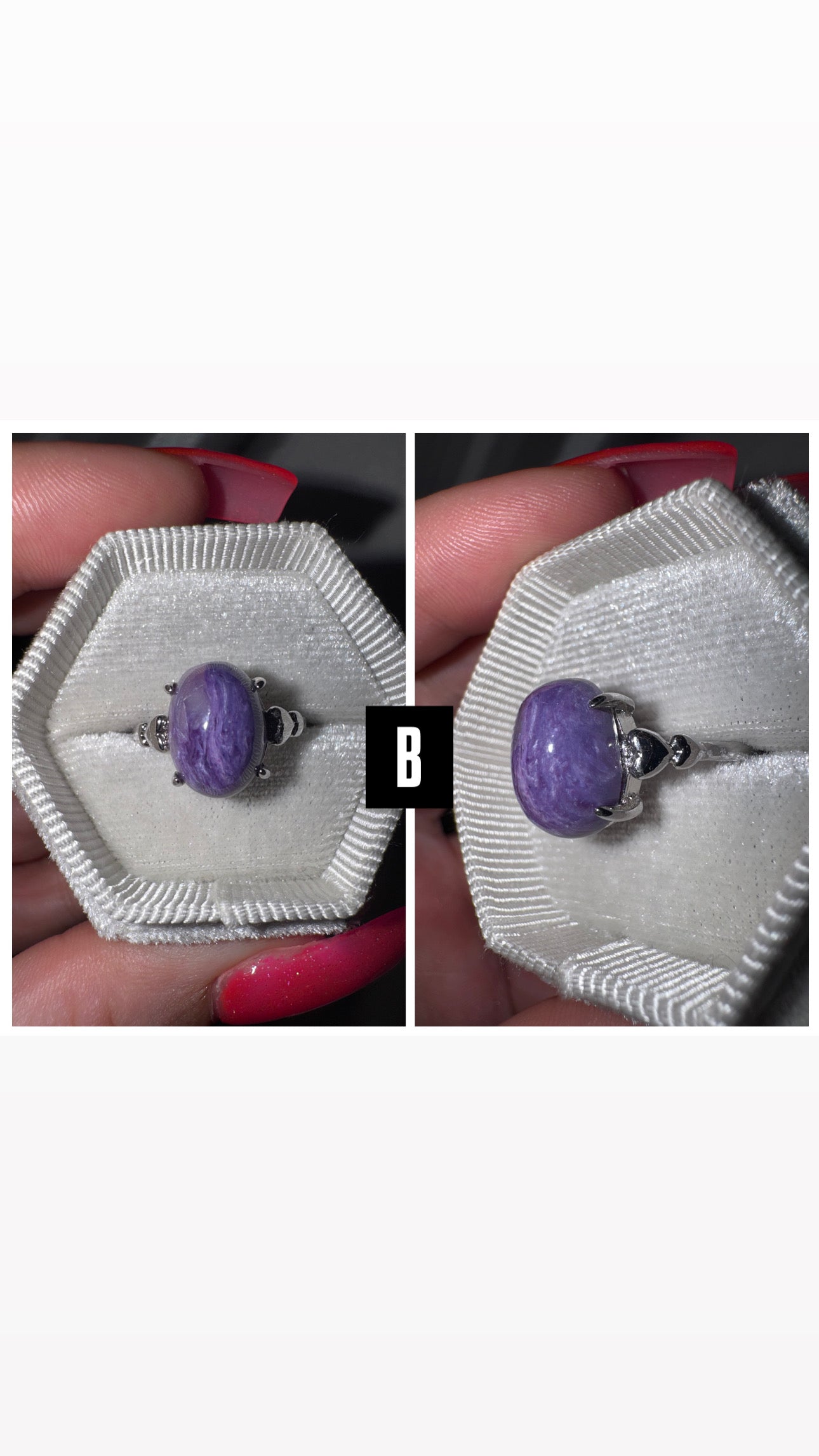 Charoite Adjustable Ring