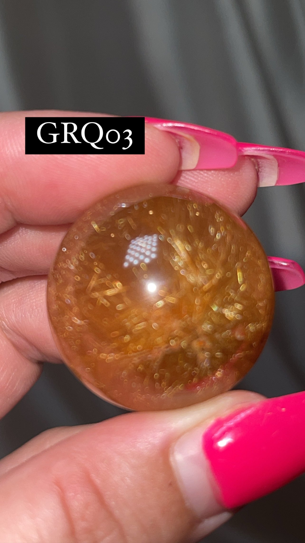 Gold Rutile Quartz AAA Sphere