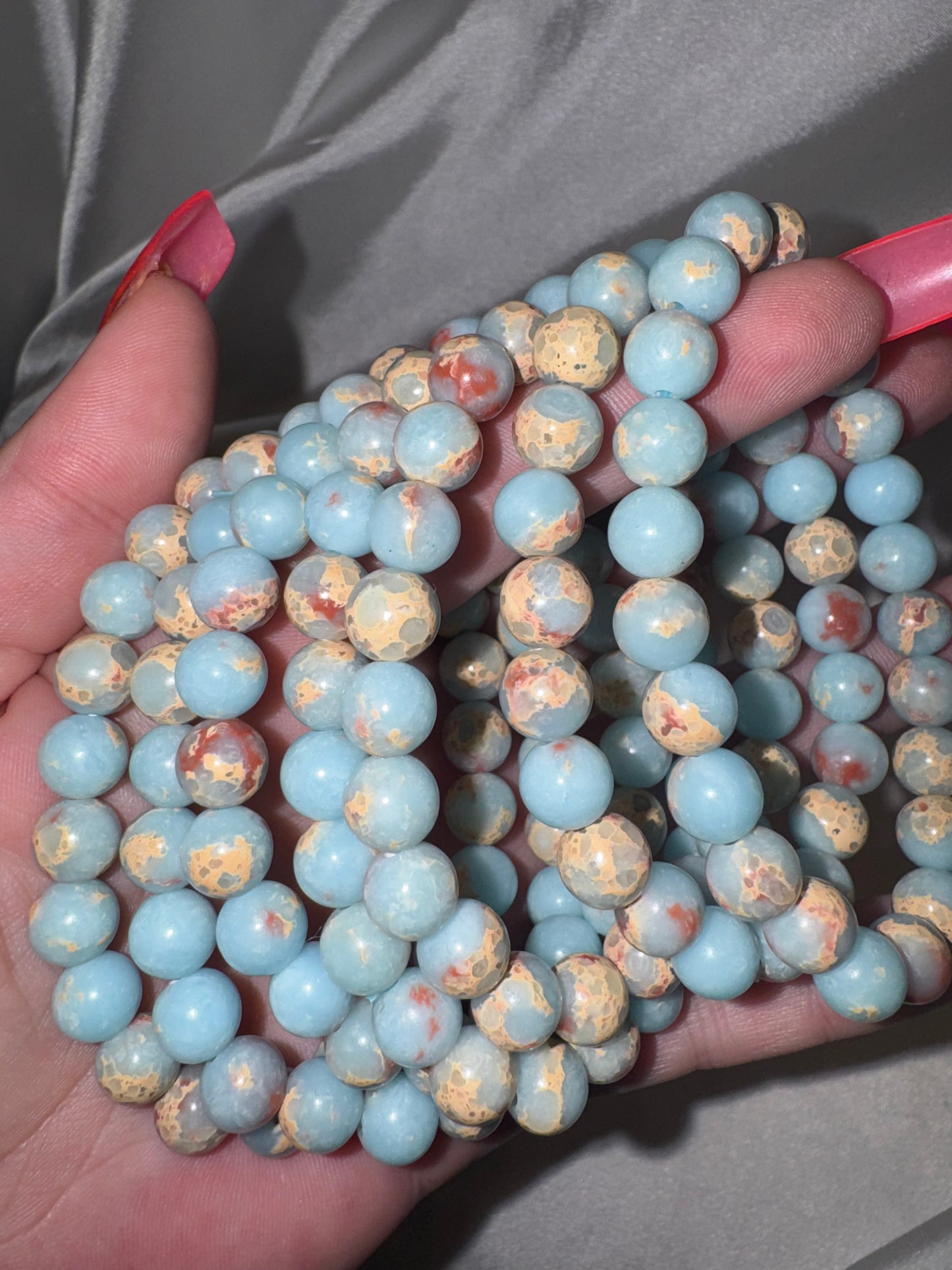 Sea Sediment Jasper 6mm/8mm Bracelet