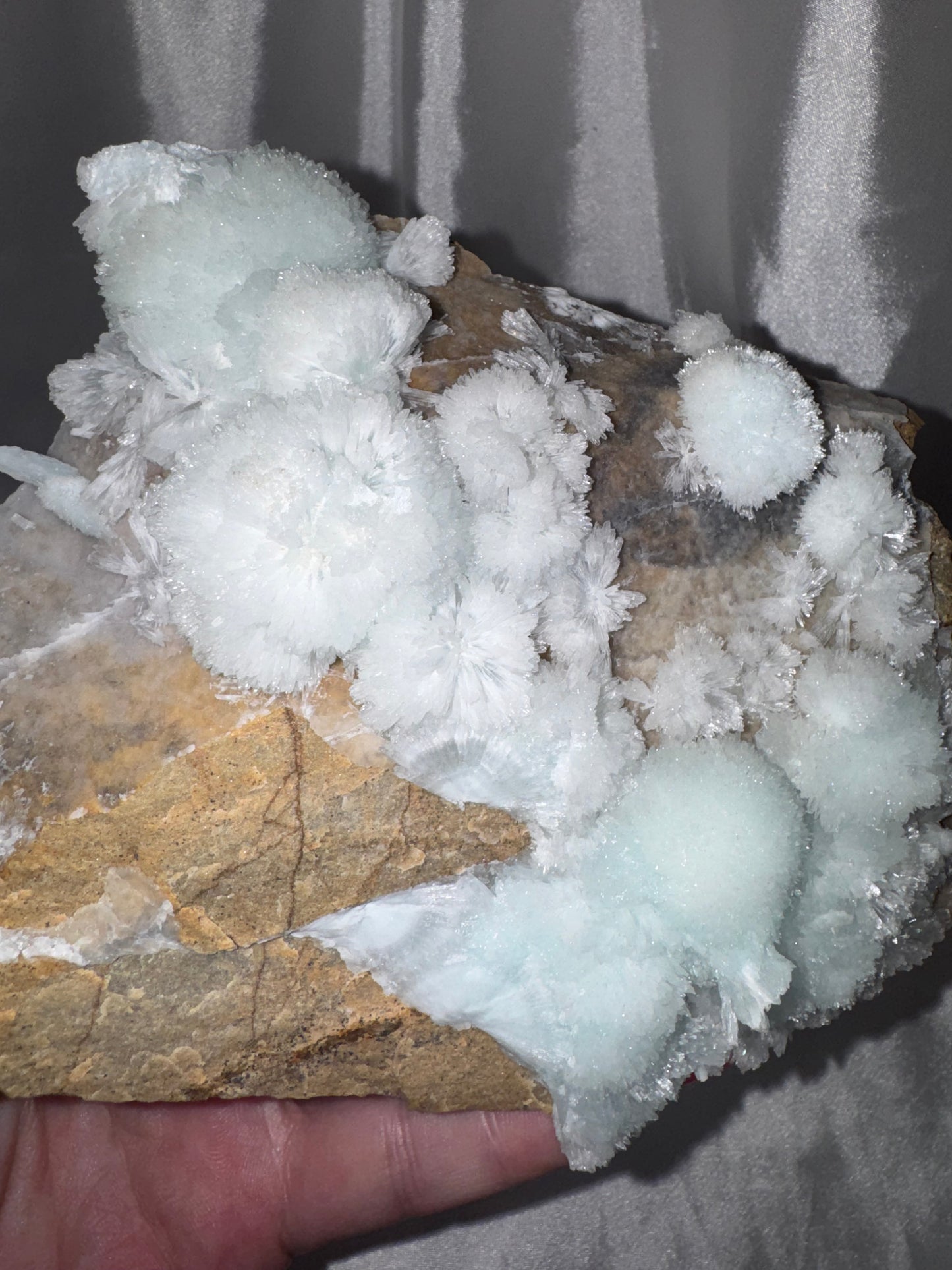 Blue Aragonite AAA XL Specimen on Stand