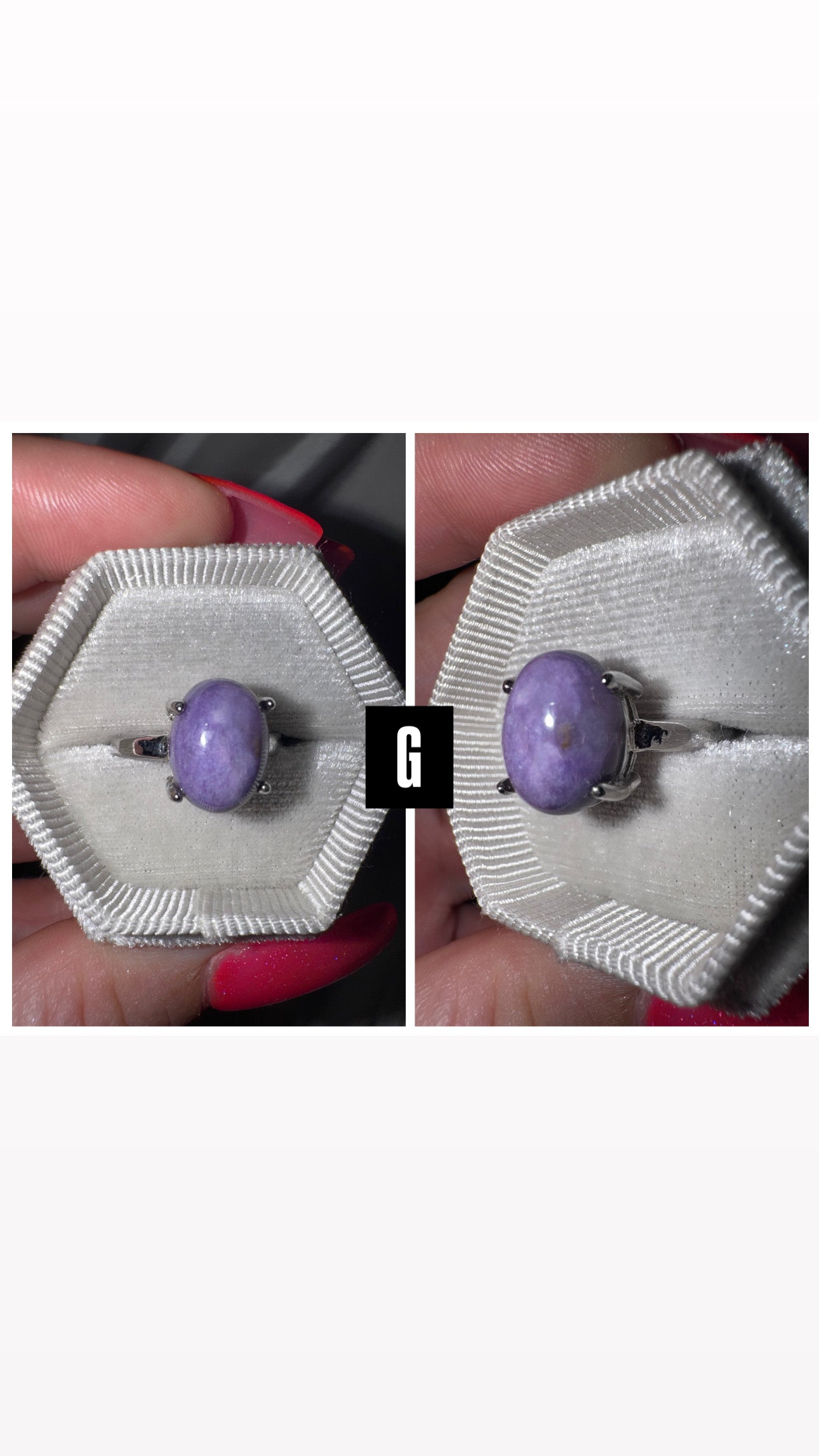 Charoite Adjustable Ring