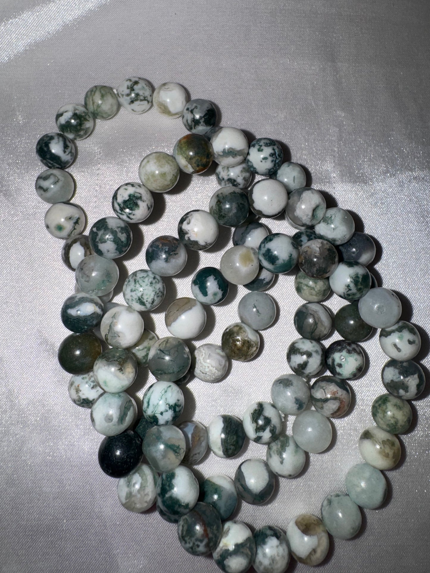 Moss Agate 8mm Bracelet