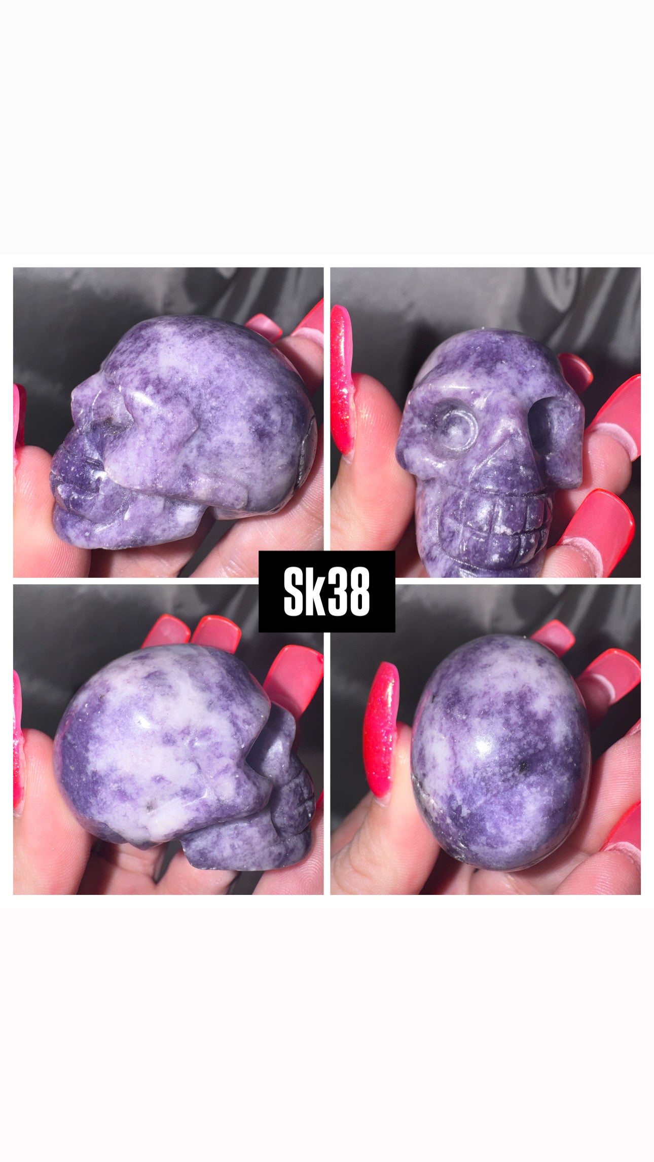Lepidolite Skull