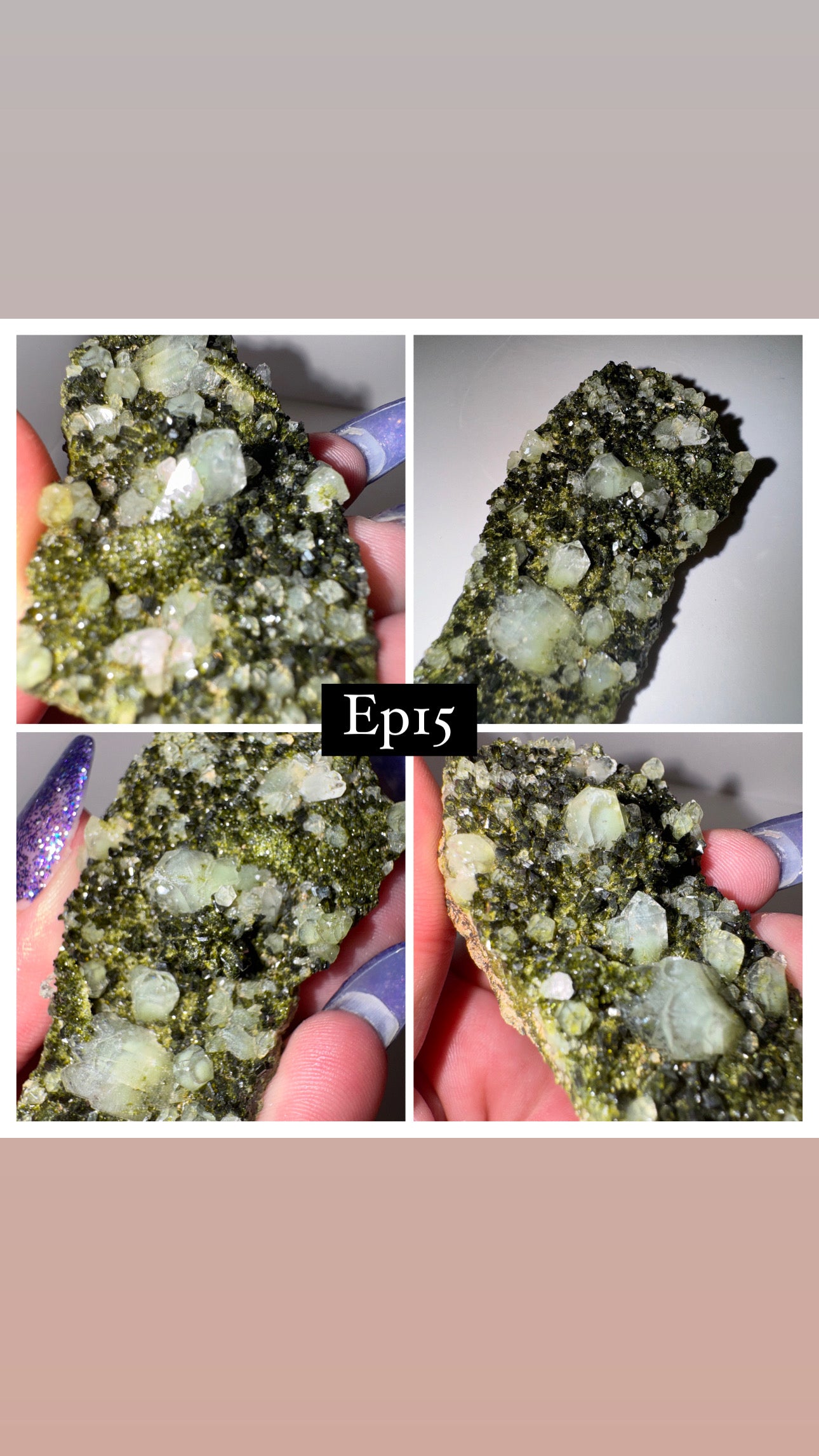 Epidote Quartz Specimen