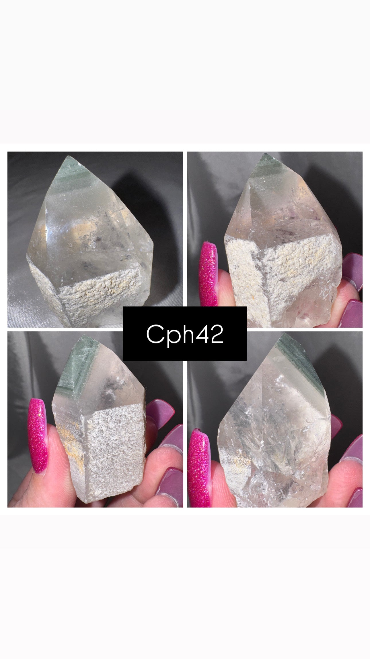 Chlorite Phantom Quartz AAA Raw Tower