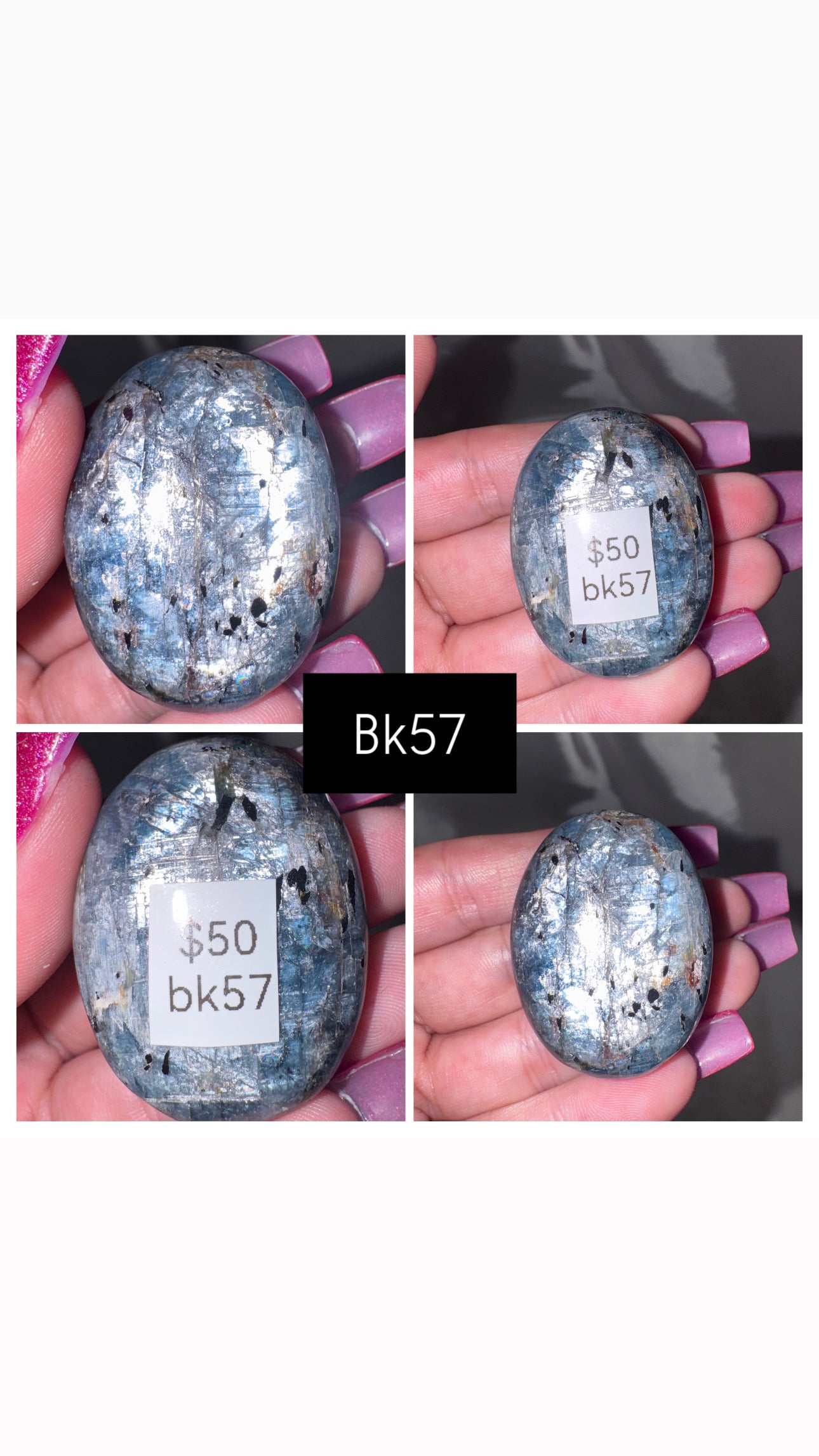 Blue Kyanite AA Palmstone