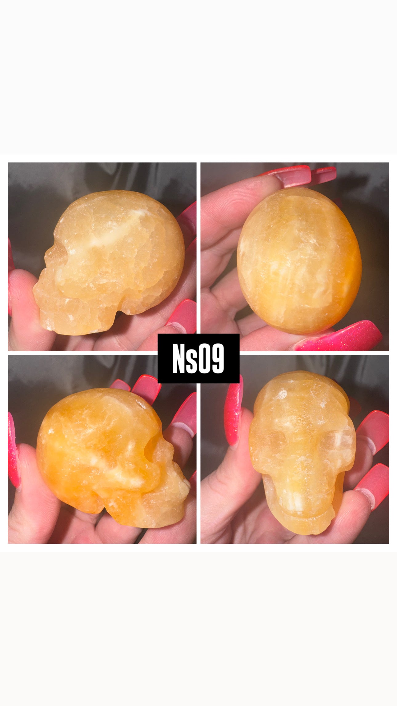 Orange Calcite Skull