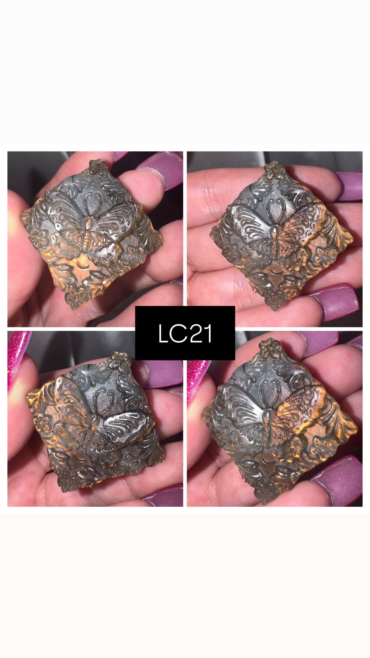 Labradorite Butterfly Carving
