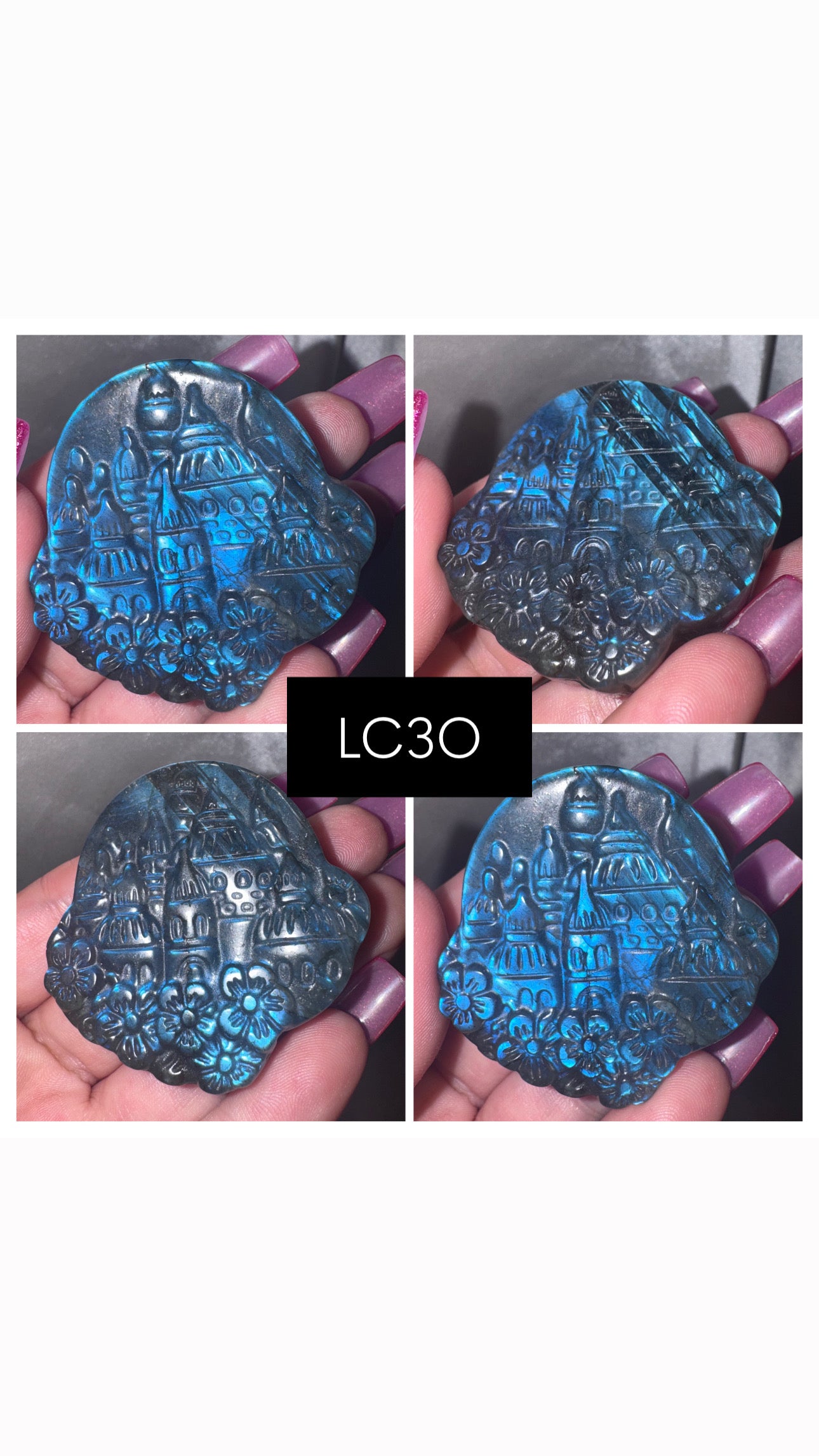 Labradorite Castle Carving